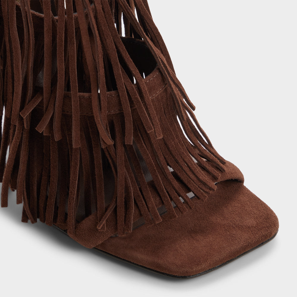 Dark brown Nahana in Dark Brown - Strappy heeled sandal, Stiletto heel | Aldo