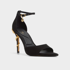 Black Medeza in Black - Strappy heeled sandal | Aldo