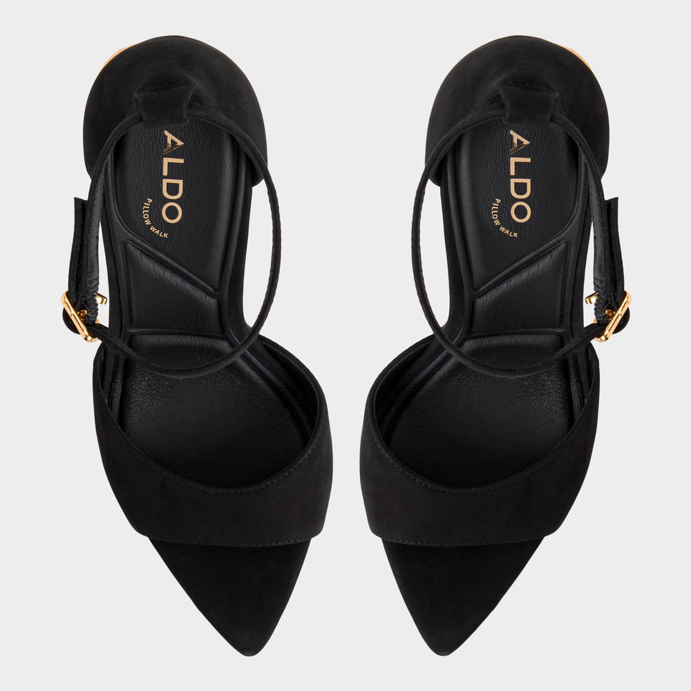 Black Medeza in Black - Strappy heeled sandal | Aldo