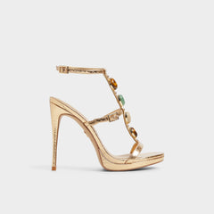 Gold Opalia Gold Women's Strappy sandals - Strappy heeled sandal, Platform | Aldo