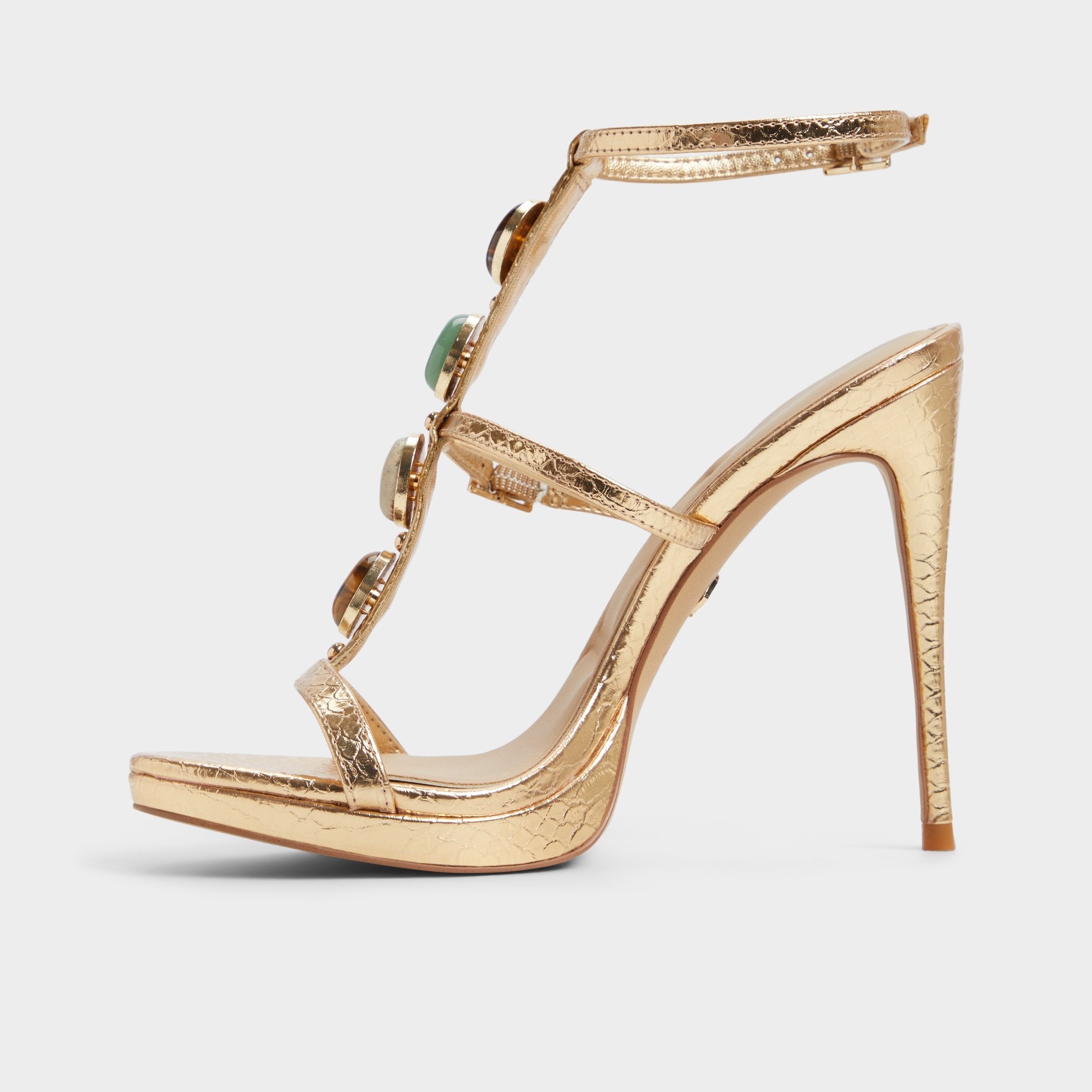 Gold Opalia Gold Women's Strappy sandals - Strappy heeled sandal, Platform | Aldo