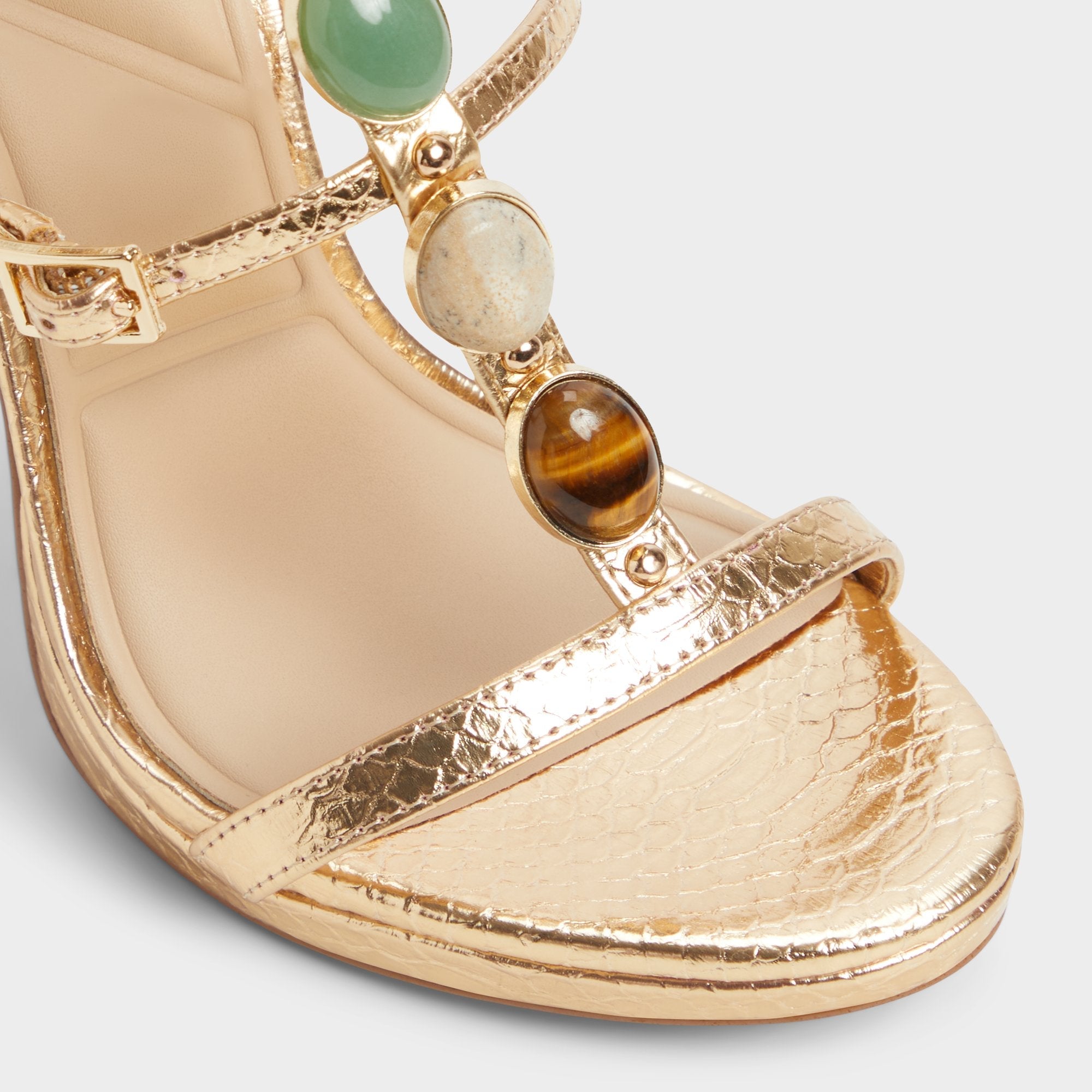 Gold Opalia Gold Women's Strappy sandals - Strappy heeled sandal, Platform | Aldo