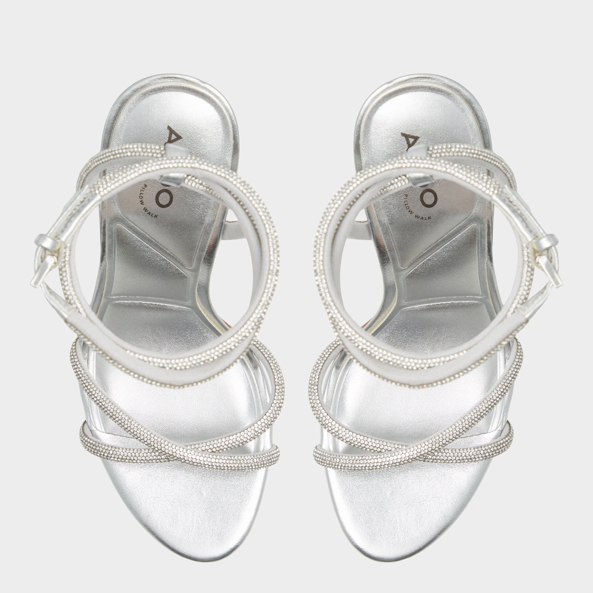 Silver Manaelden Silver Women's Heeled sandals - Strappy heeled sandal, Stiletto heel | Aldo