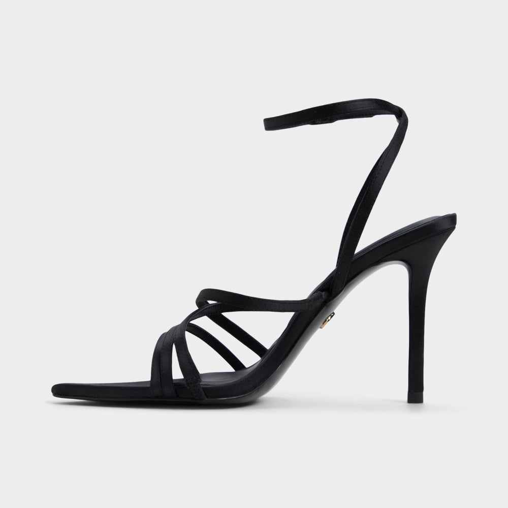Black Solania Black Women's Strappy sandals - Strappy heeled sandal, Stiletto heel | Aldo