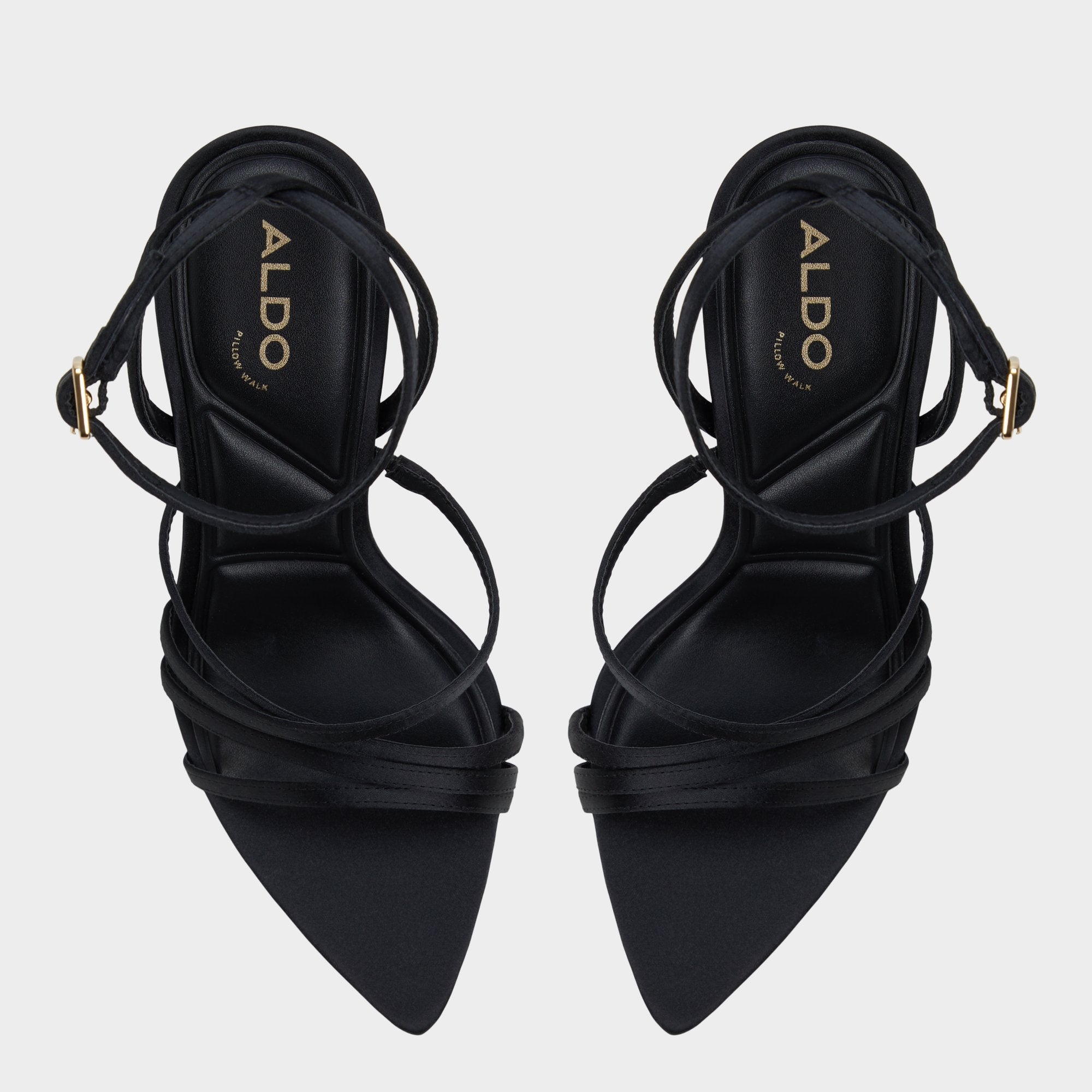 Black Solania Black Women's Strappy sandals - Strappy heeled sandal, Stiletto heel | Aldo