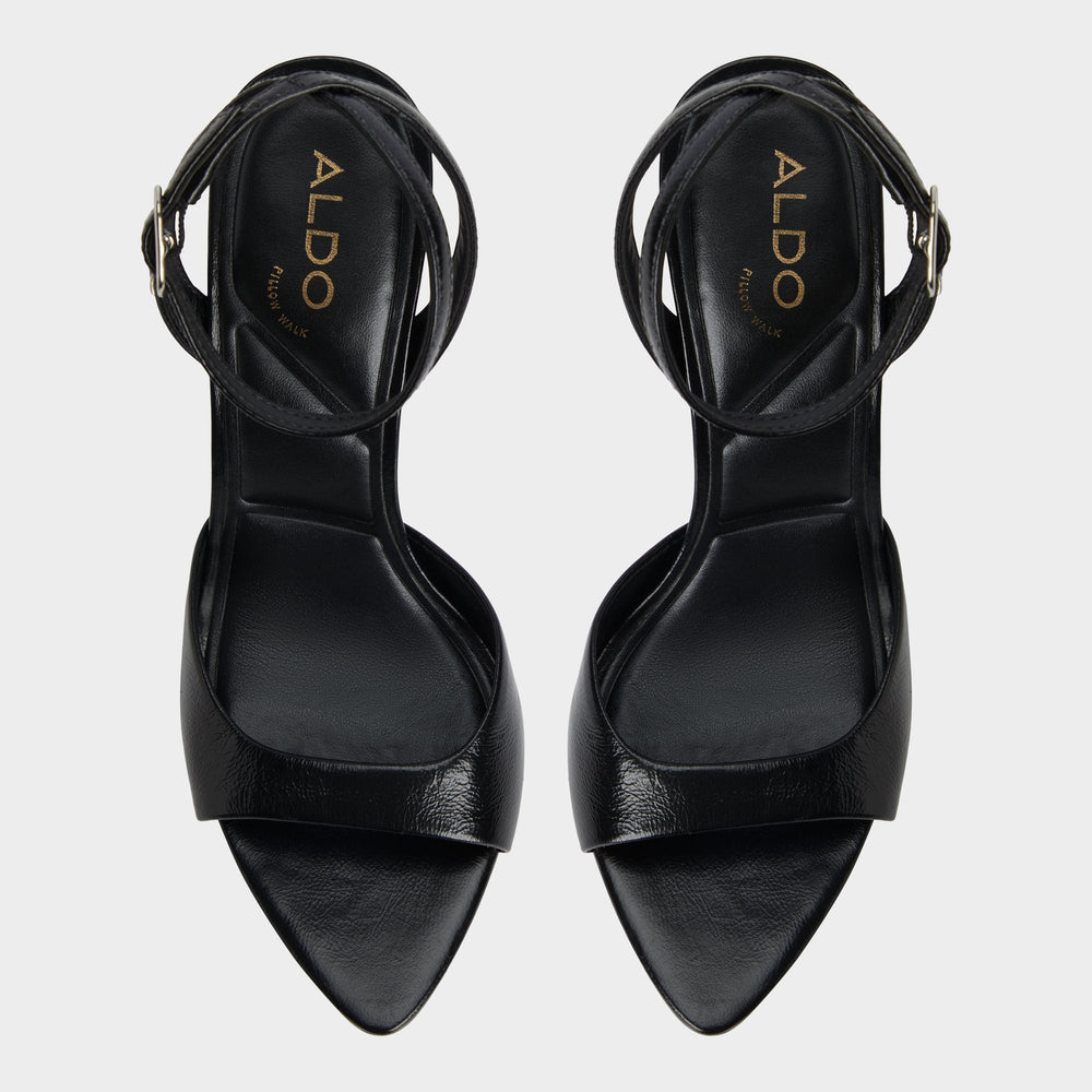 Black Forevermore Black Women's Strappy sandals - Strappy heeled sandal, Stiletto heel | Aldo