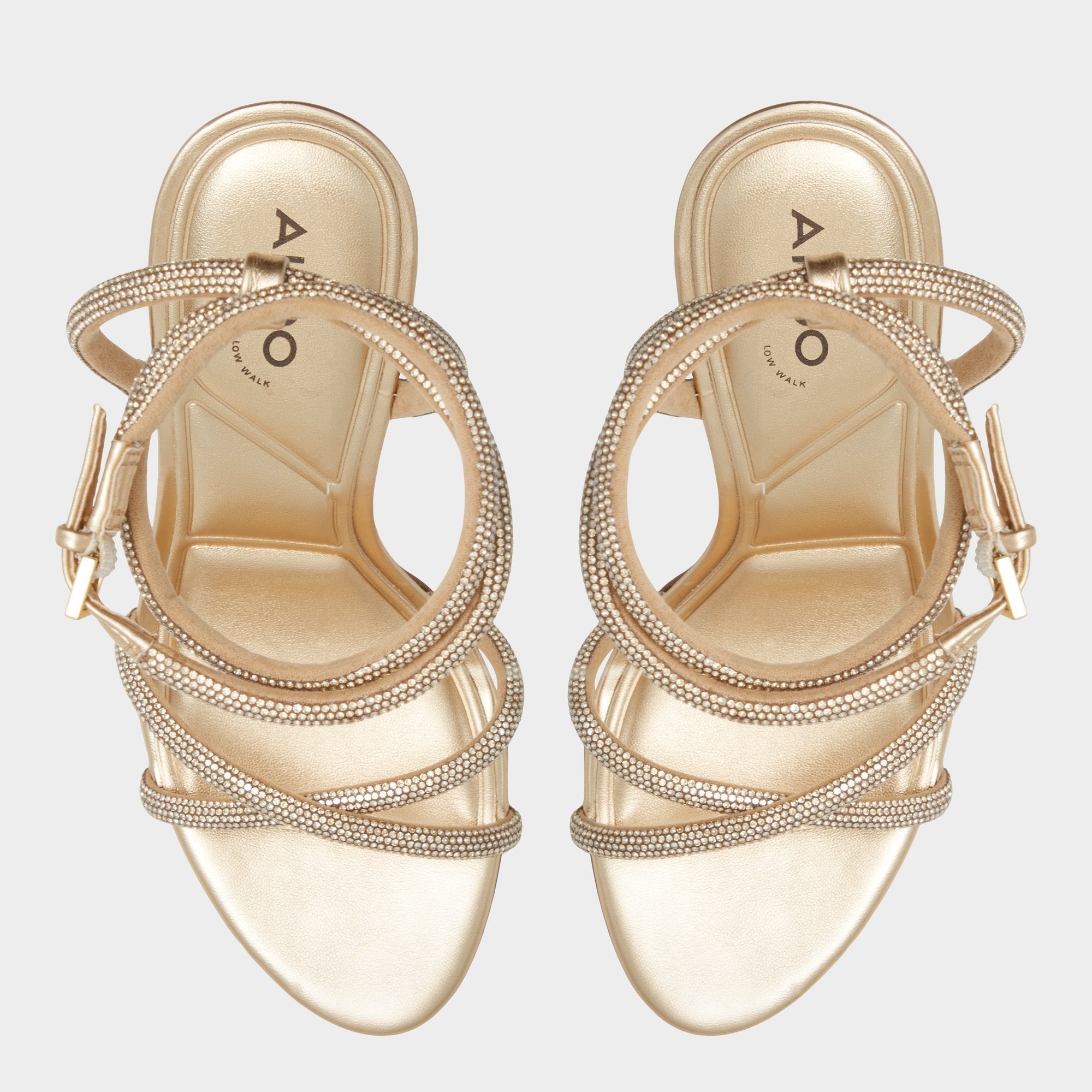 Gold Manaelden Gold Women's Heeled sandals - Strappy heeled sandal, Stiletto heel | Aldo