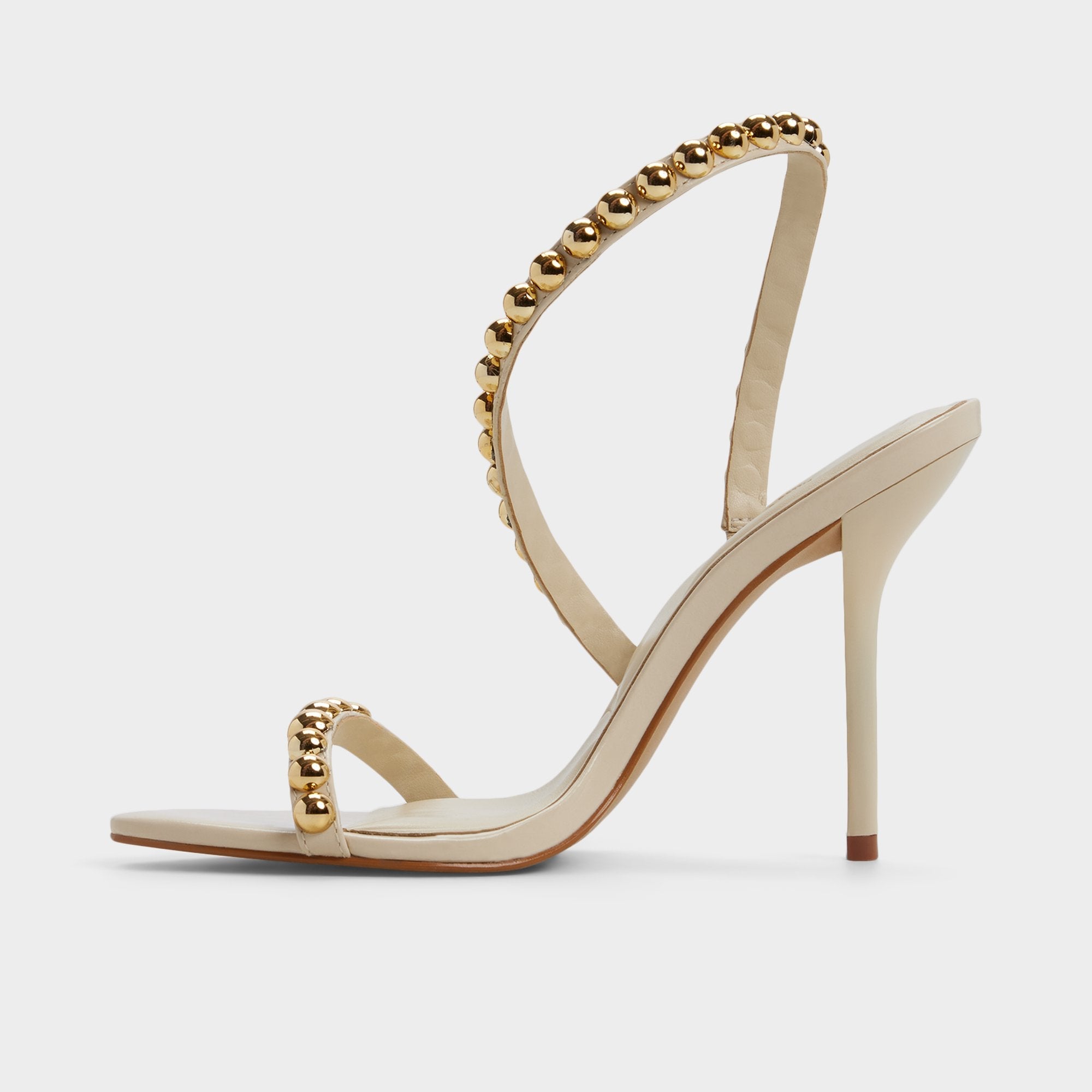 Cream Attey in Cream - Strappy heeled sandal, Stiletto heel | Aldo