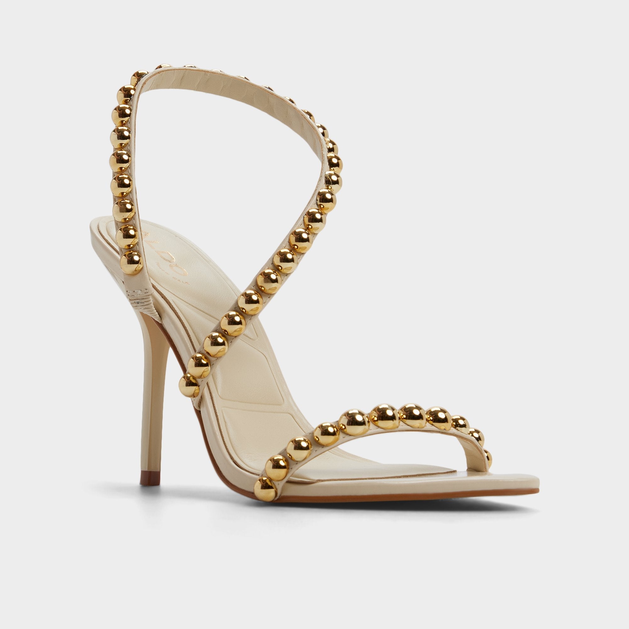 Cream Attey in Cream - Strappy heeled sandal, Stiletto heel | Aldo