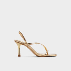 Gold Riva in Gold 14213553 - Sling back heeled sandal, Stiletto heel | Aldo