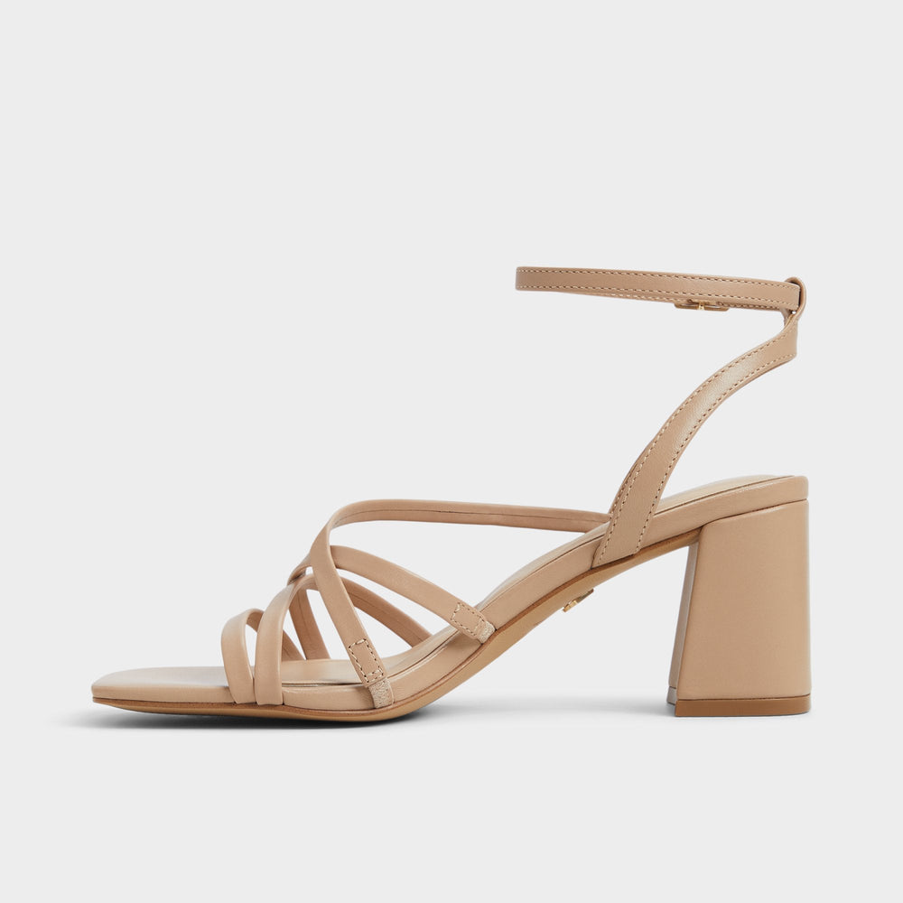 Tan Esther Tan Women's Block heels - Strappy heeled sandal, Block heel | Aldo