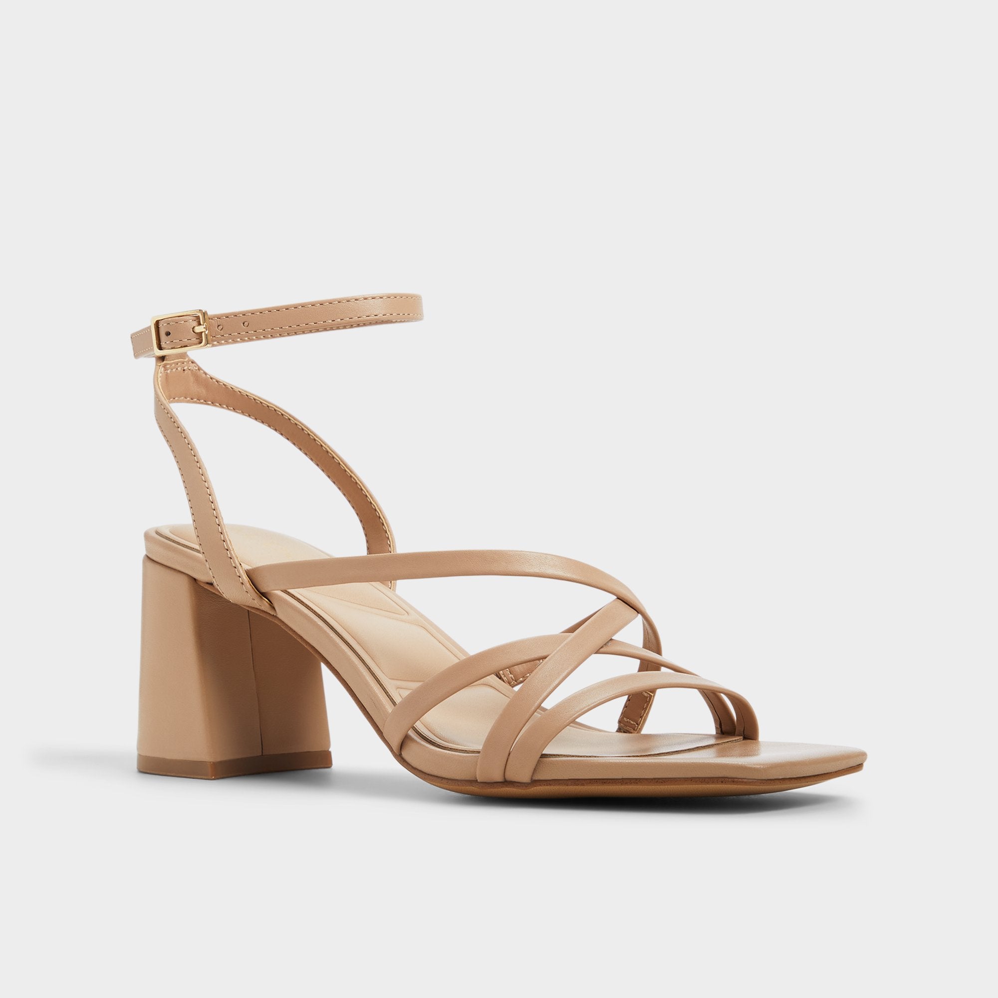 Tan Esther Tan Women's Block heels - Strappy heeled sandal, Block heel | Aldo