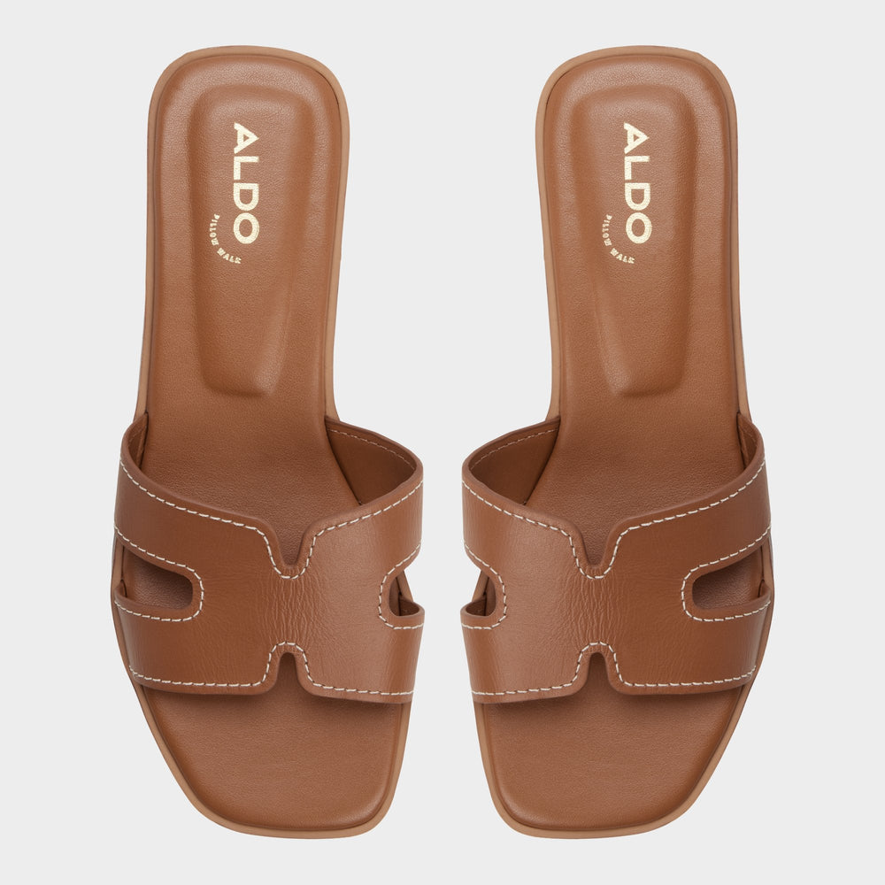 Medium brown Itsandalb in Medium Brown - Slide sandal | Aldo
