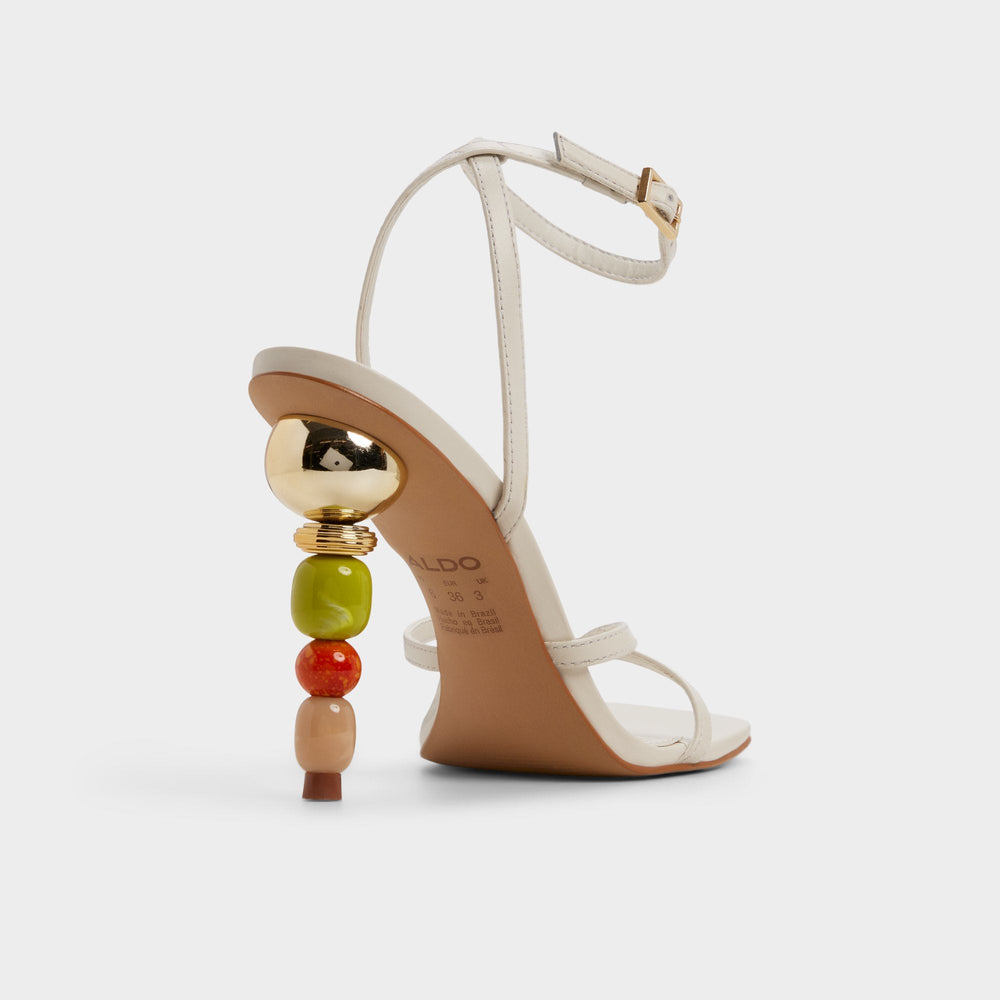 White/bone Beachglass in White Bone - Strappy heeled sandal | Aldo
