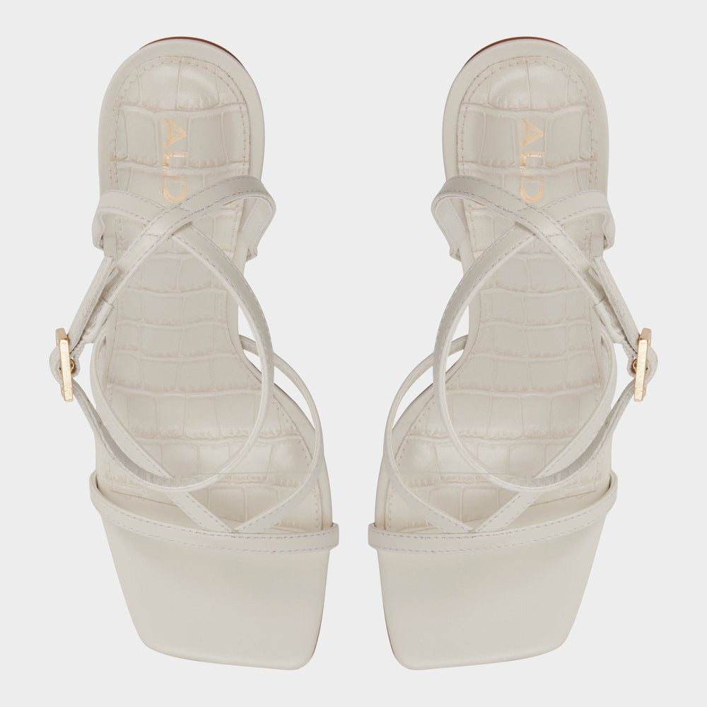 White/bone Beachglass in White Bone - Strappy heeled sandal | Aldo