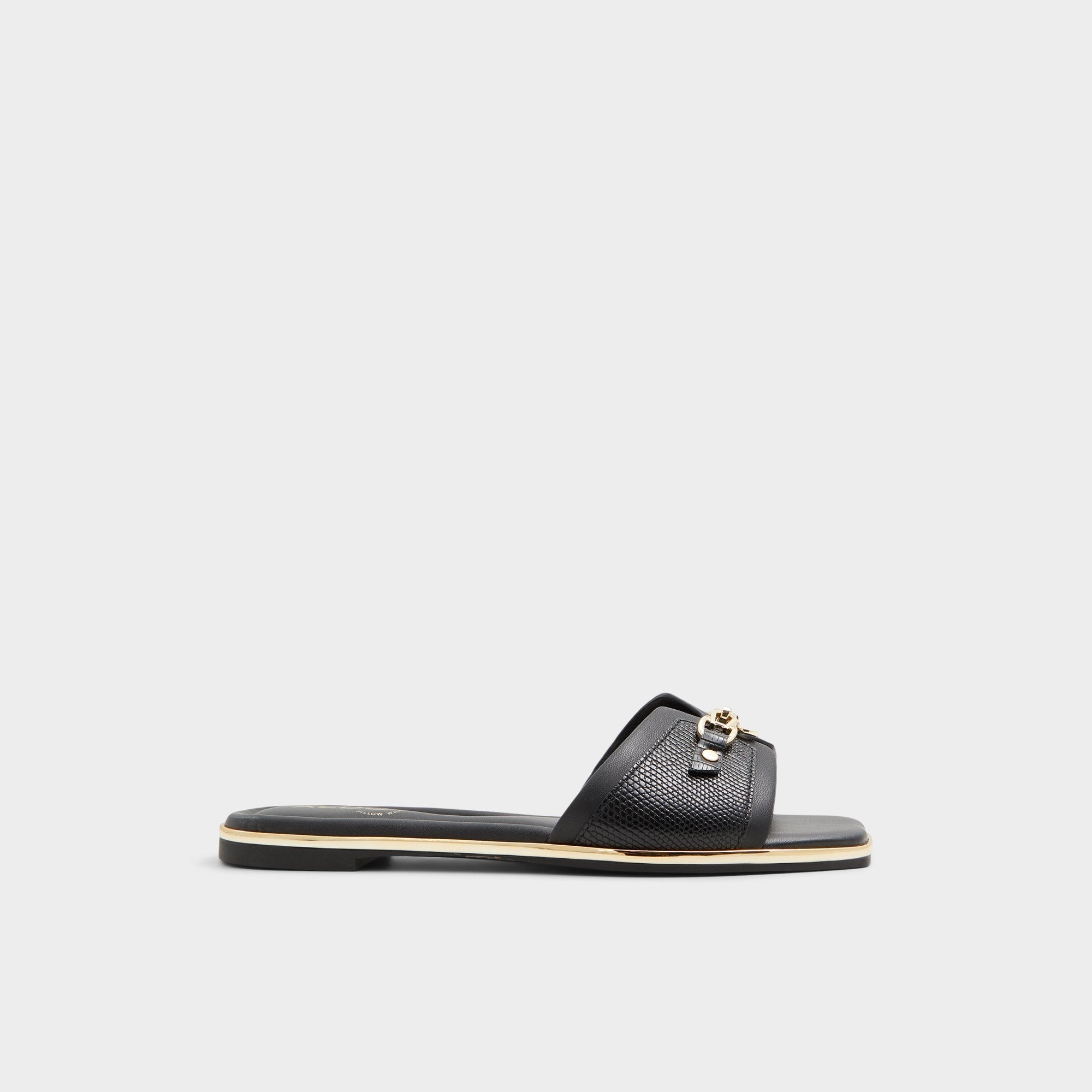 Black Alamassi Black Women's Flats - Slide sandal | Aldo