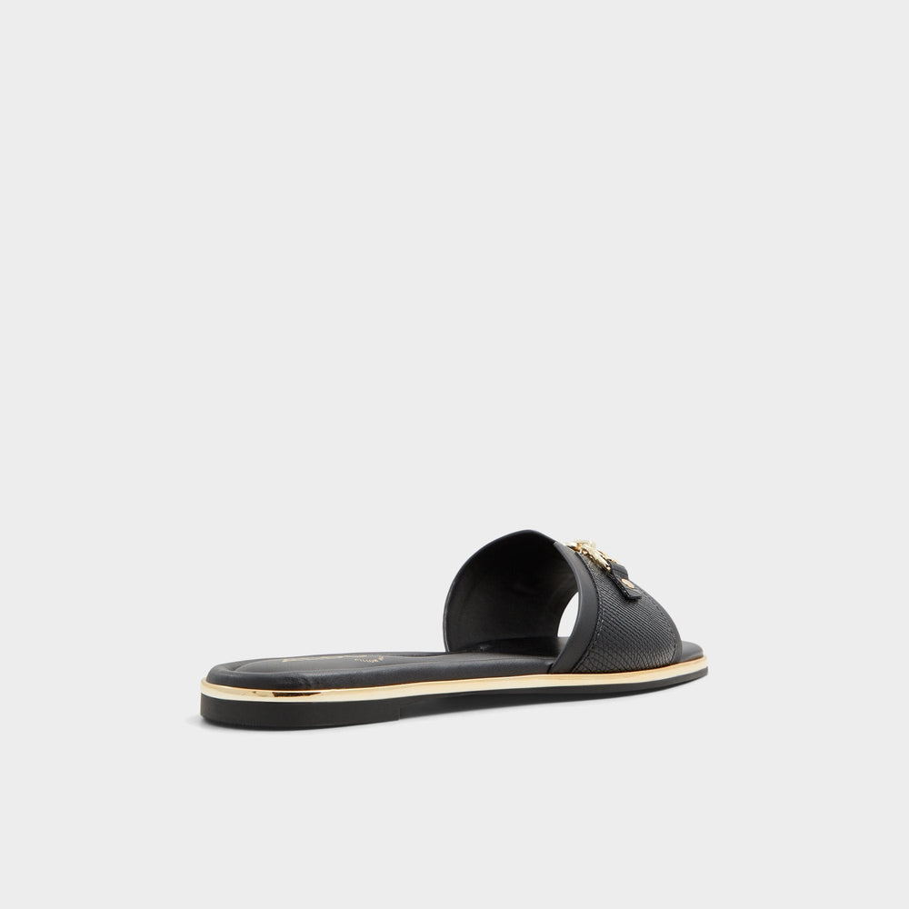 Black Alamassi Black Women's Flats - Slide sandal | Aldo