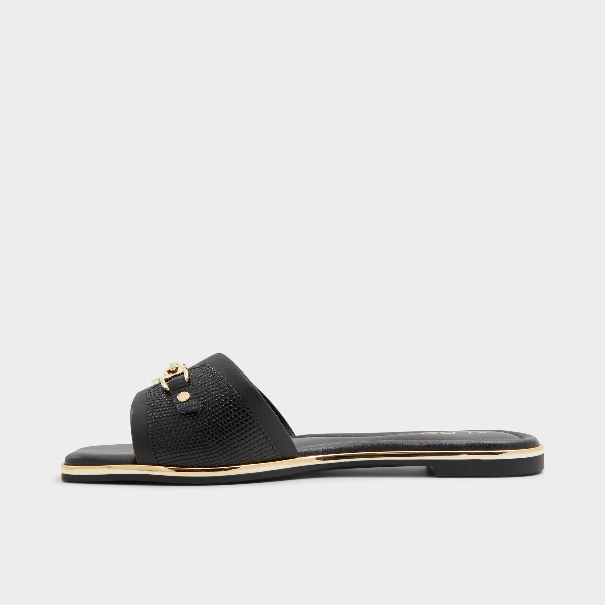 Black Alamassi Black Women's Flats - Slide sandal | Aldo