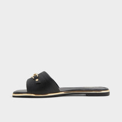 Black Alamassi Black Women's Flats - Slide sandal | Aldo