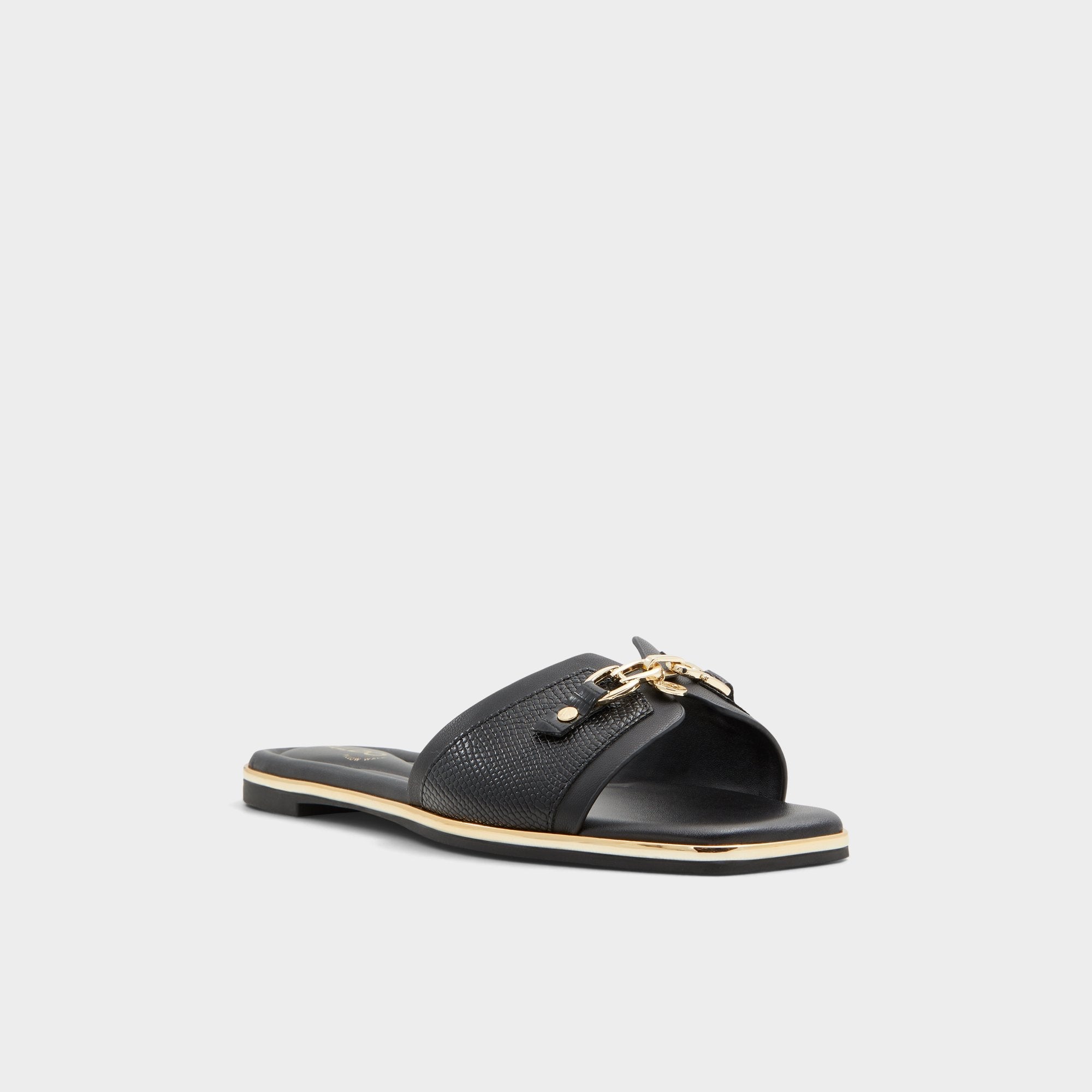 Black Alamassi Black Women's Flats - Slide sandal | Aldo