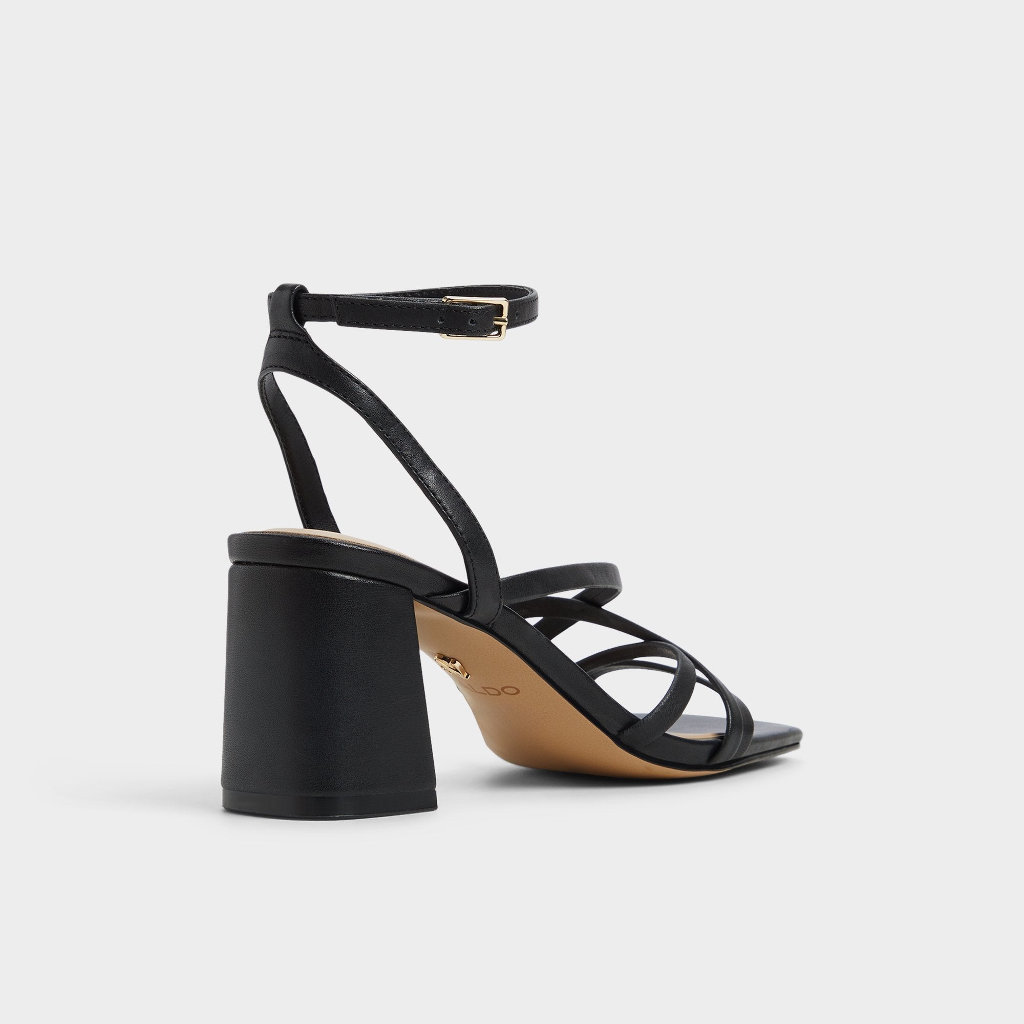 Black Esther Black Women's Block heels - Strappy heeled sandal, Block heel | Aldo