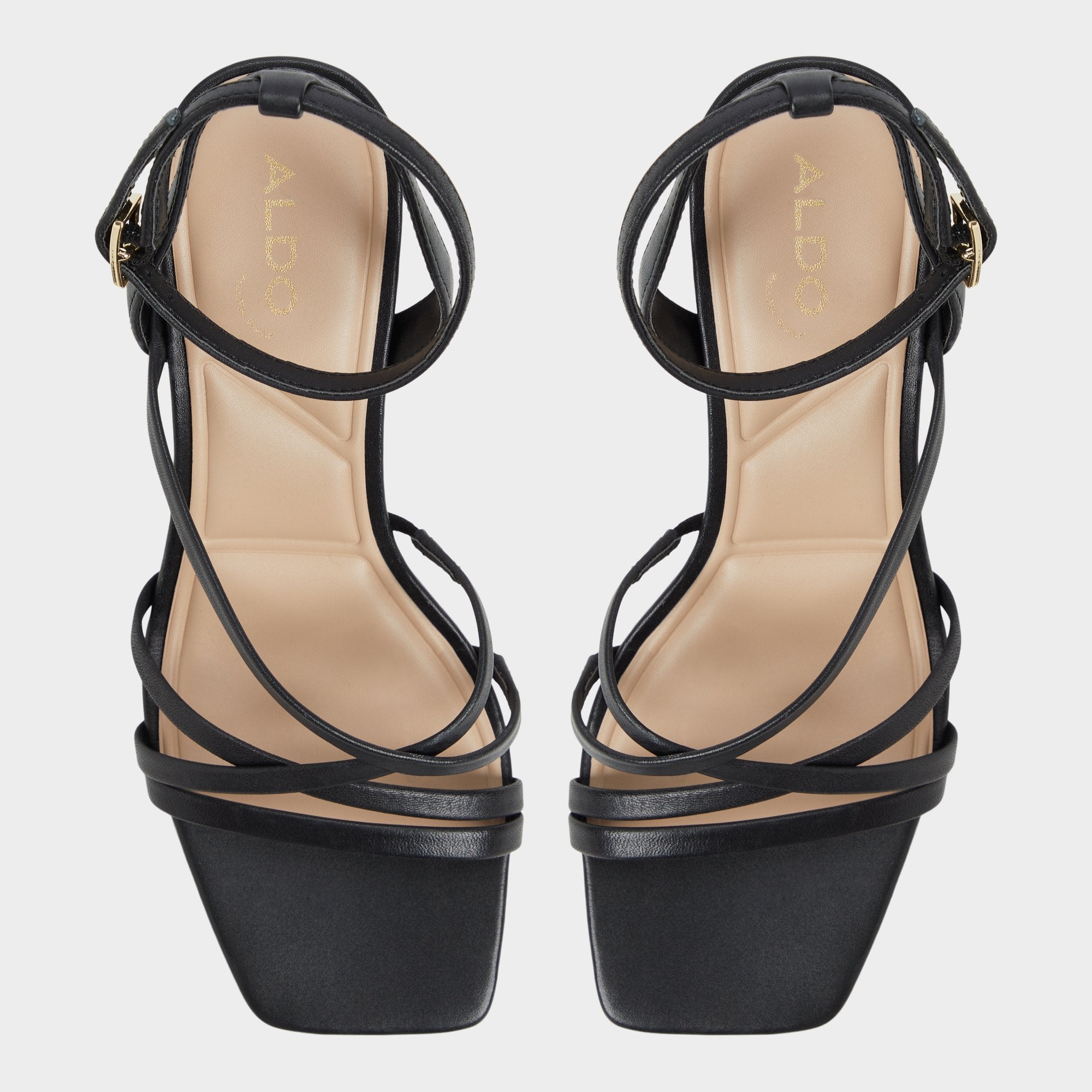 Black Esther Black Women's Block heels - Strappy heeled sandal, Block heel | Aldo