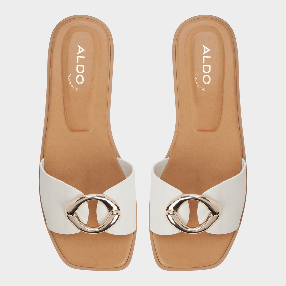 White/bone Biggin in White Bone - Slide sandal | Aldo
