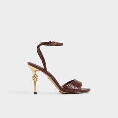 Dark Brown Harmonious in Dark Brown - Strappy heeled sandal | Aldo