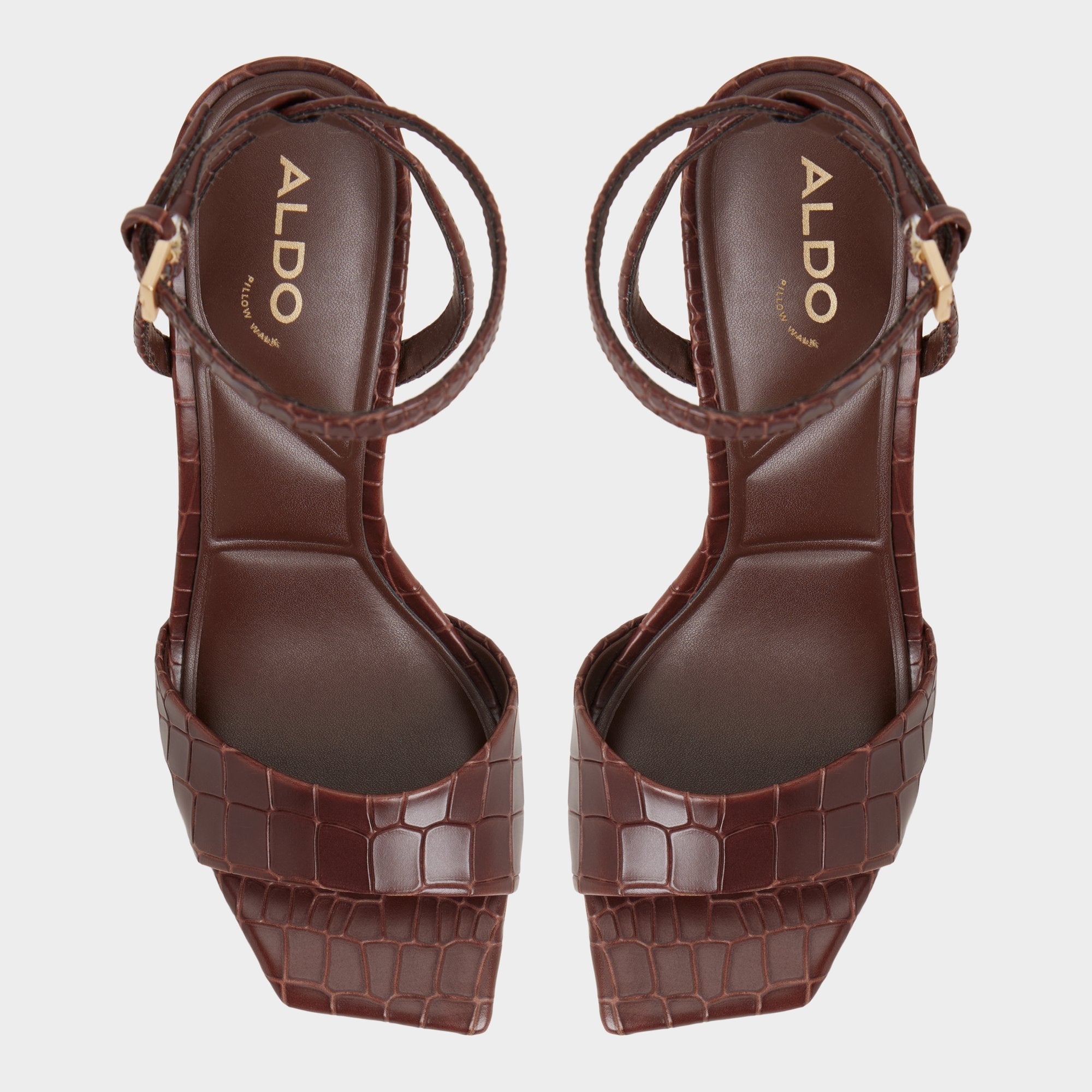 Dark Brown Harmonious in Dark Brown - Strappy heeled sandal | Aldo