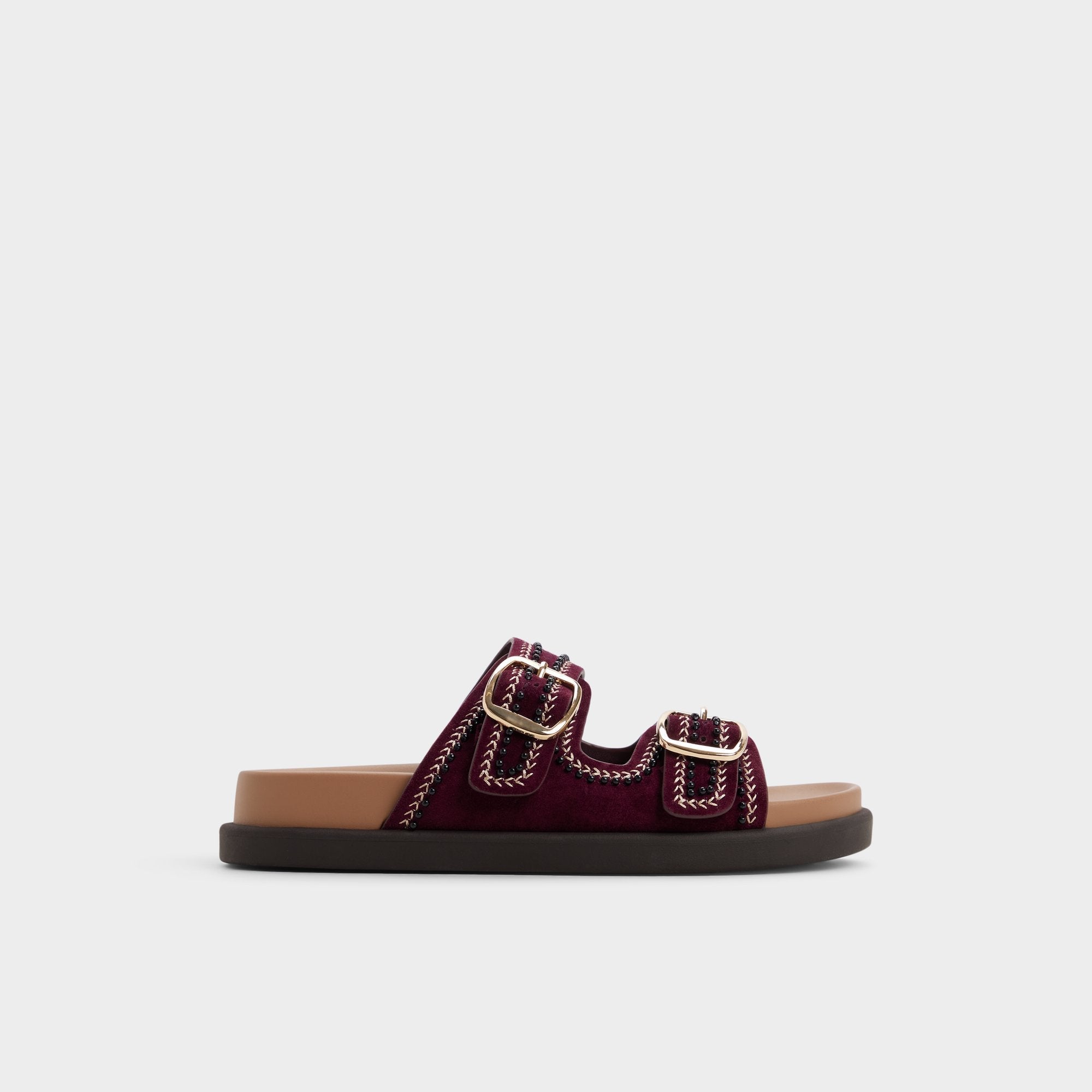 Bordo Bohochic in Bordo - Footbed sandal, Footbed sandal | Aldo