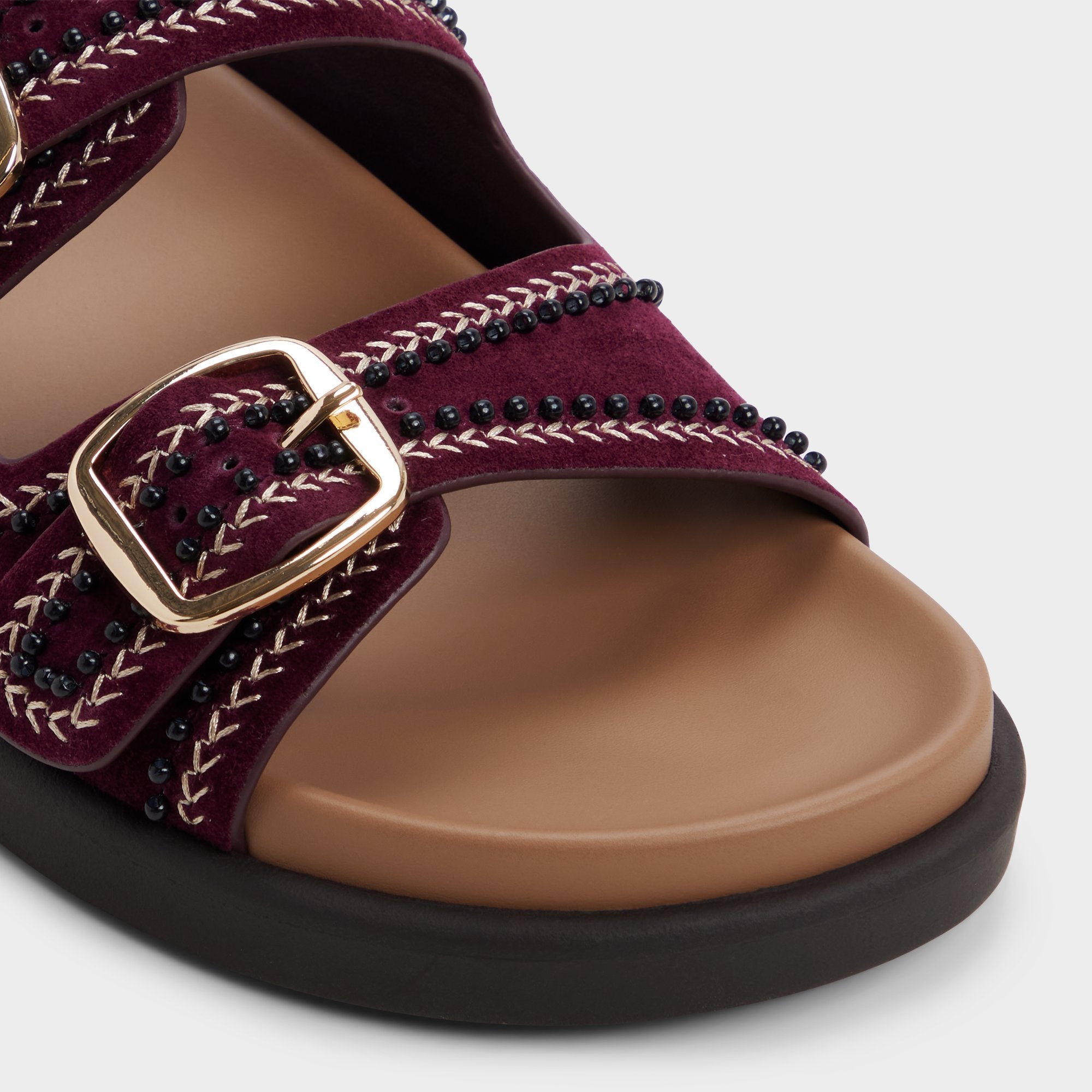 Bordo Bohochic in Bordo - Footbed sandal, Footbed sandal | Aldo