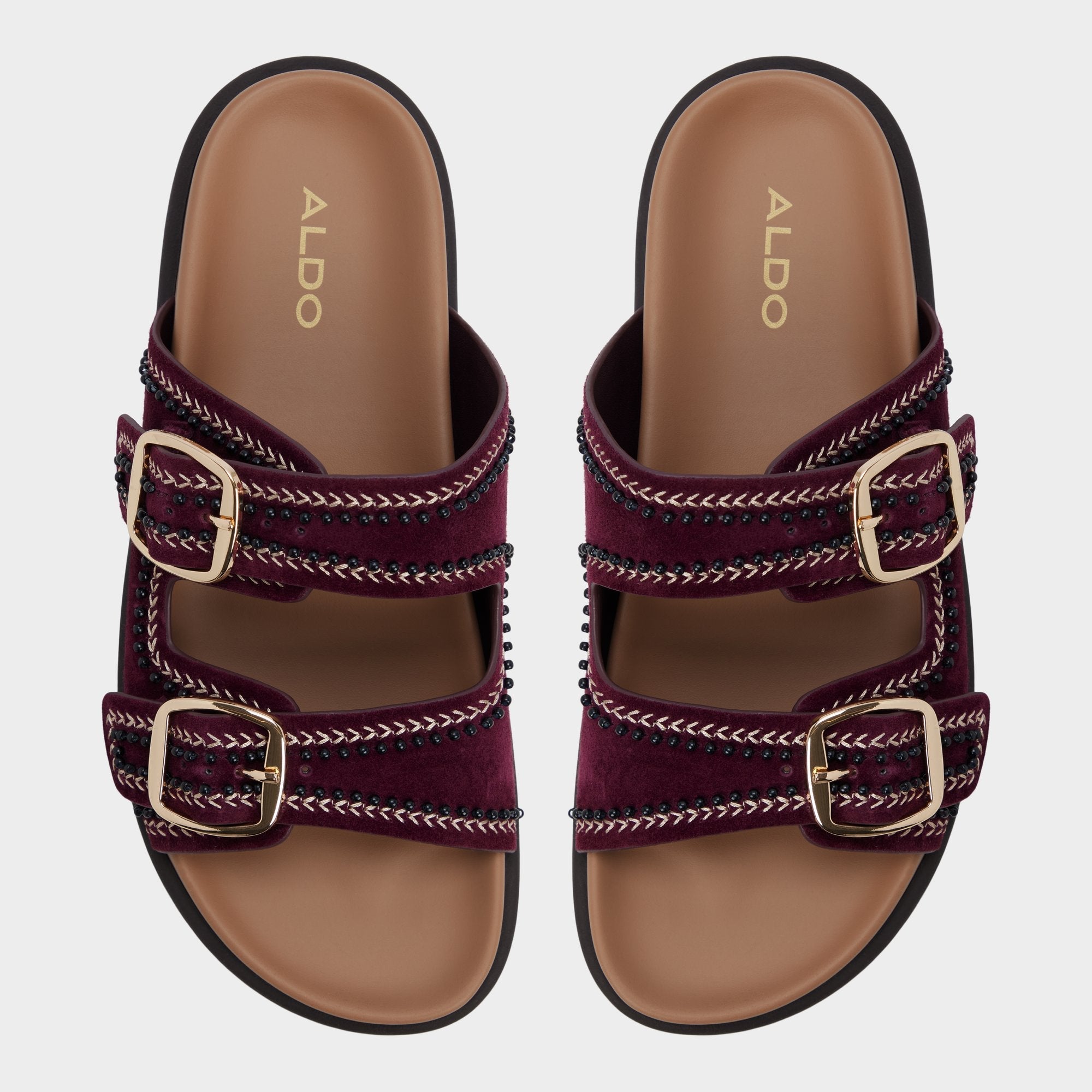 Bordo Bohochic in Bordo - Footbed sandal, Footbed sandal | Aldo