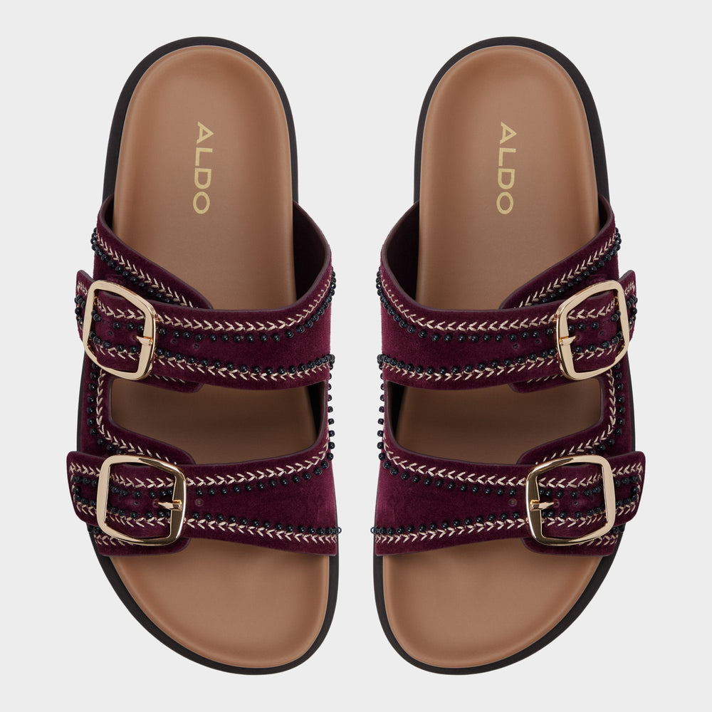 Bordo Bohochic in Bordo - Footbed sandal, Footbed sandal | Aldo
