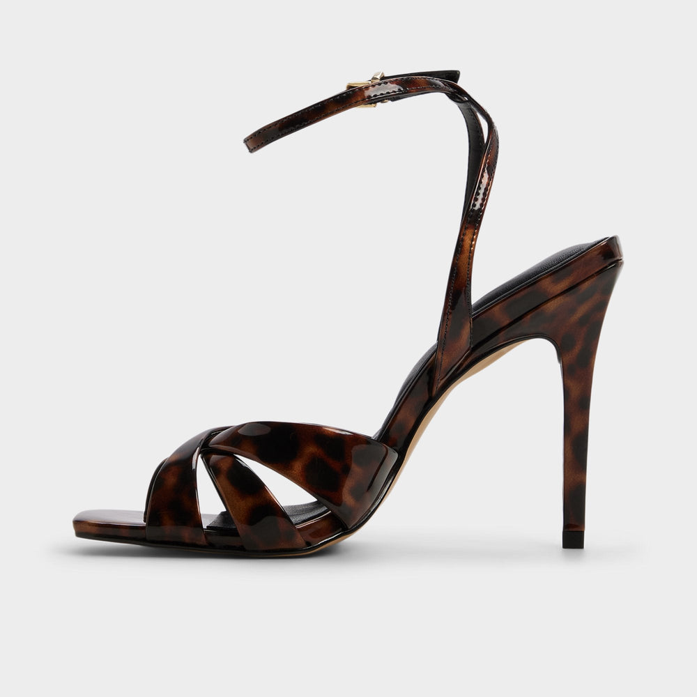 Open brown Meteora in Open Brown - Strappy heeled sandal, Stiletto heel | Aldo