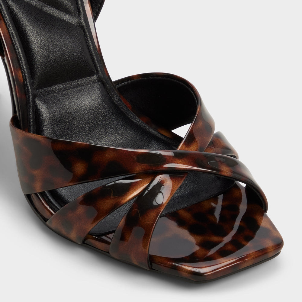 Open brown Meteora in Open Brown - Strappy heeled sandal, Stiletto heel | Aldo