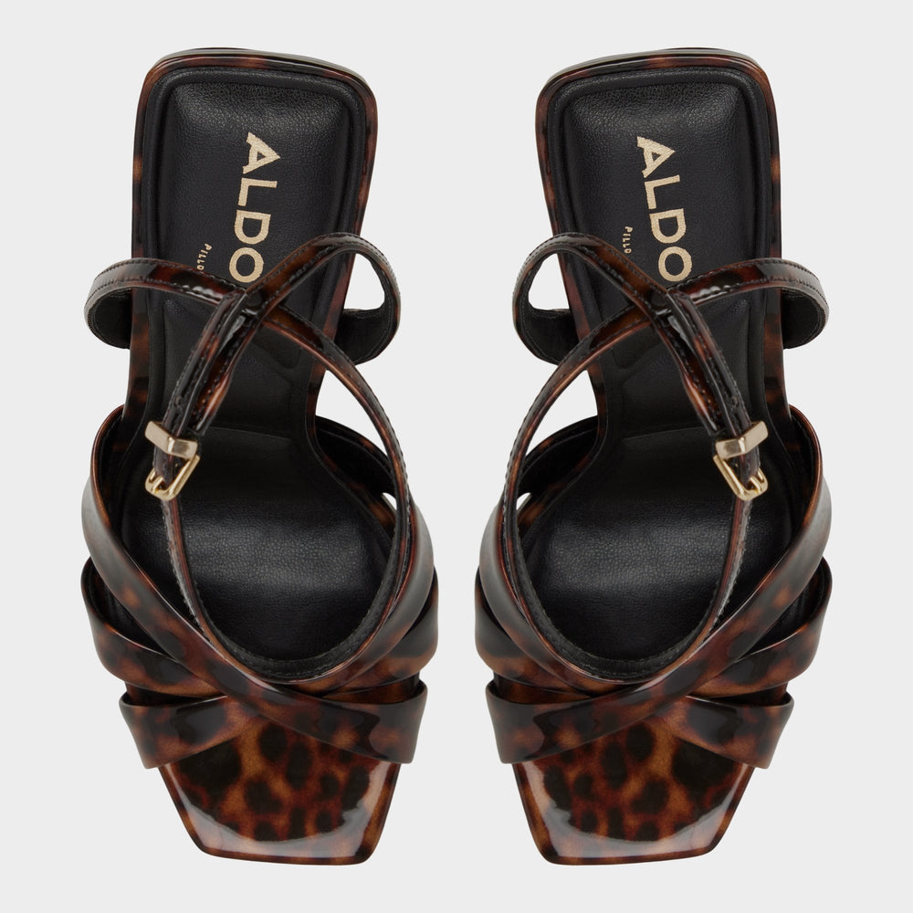 Open brown Meteora in Open Brown - Strappy heeled sandal, Stiletto heel | Aldo