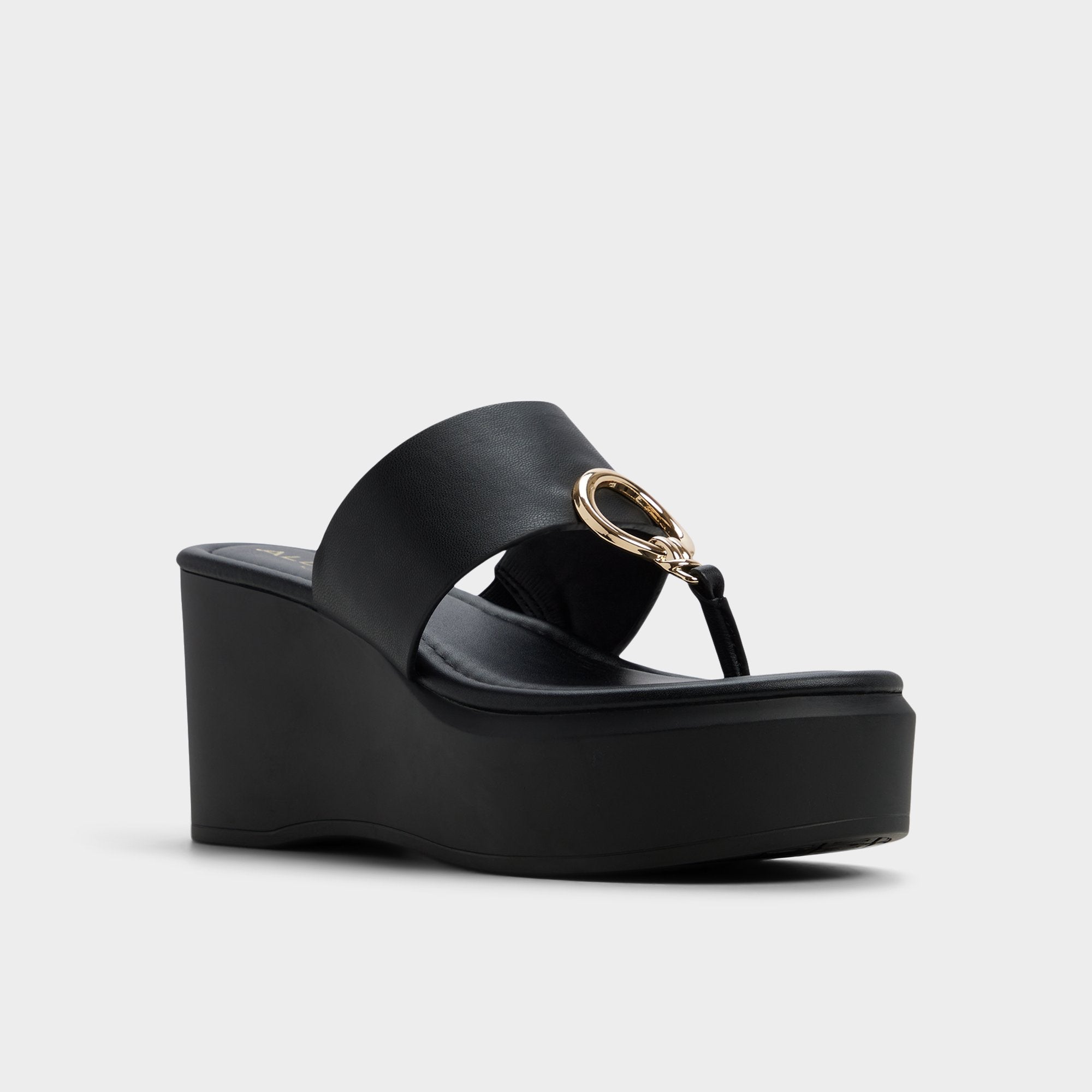 Black Friegan in Black - Slide sandal, Wedge heel | Aldo