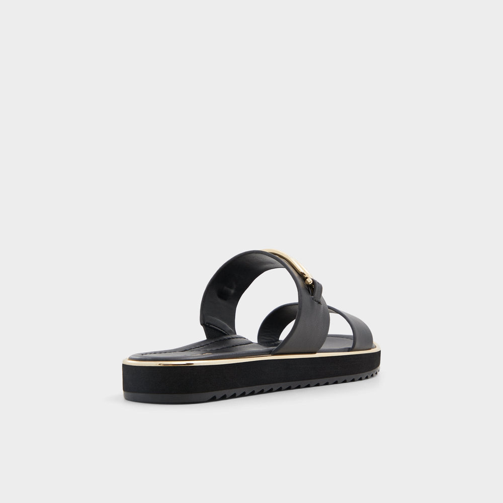 Other black Lagoon Other Black Women's Strappy sandals - Strappy flat sandal, Footbed sandal | Aldo