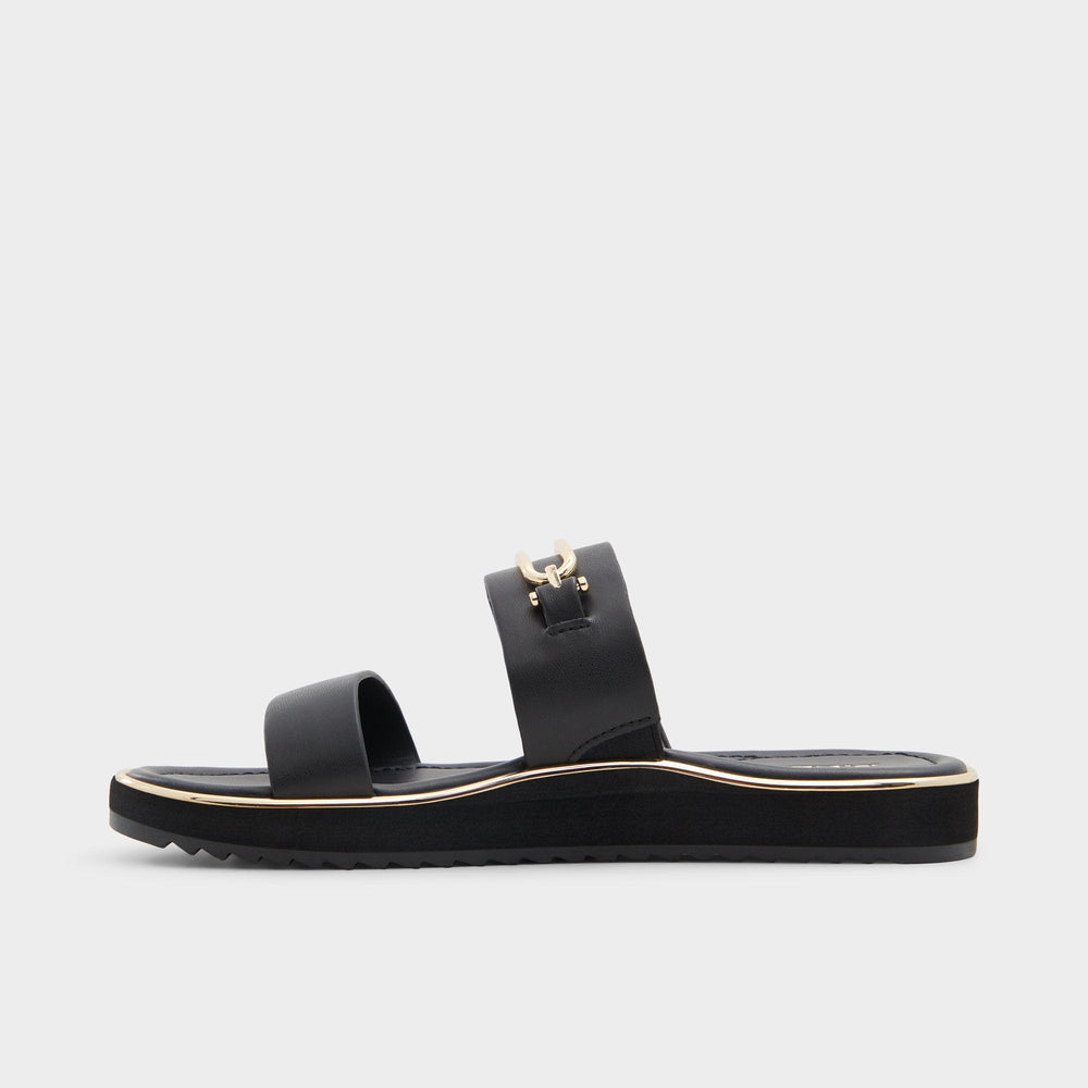 Other black Lagoon Other Black Women's Strappy sandals - Strappy flat sandal, Footbed sandal | Aldo