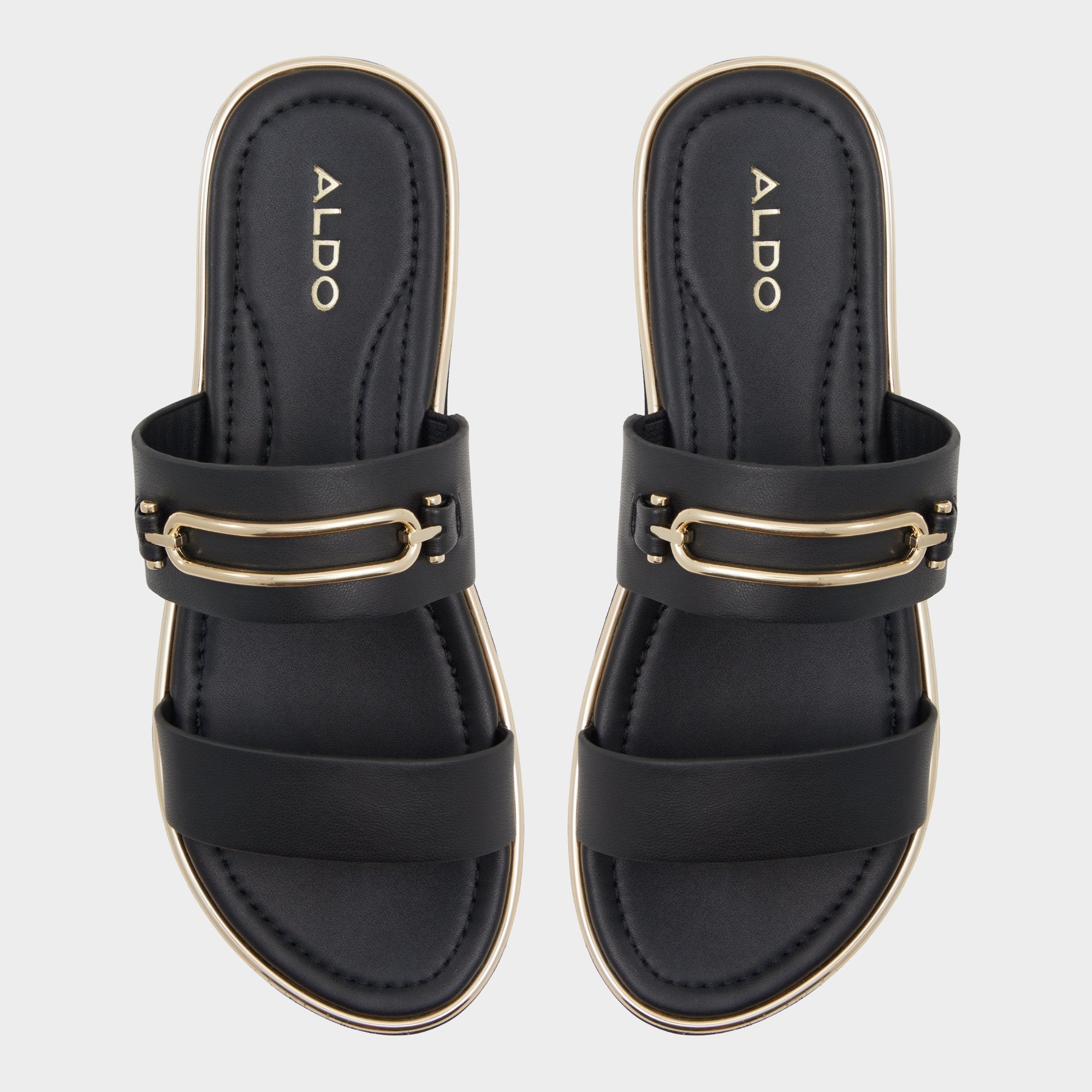 Other black Lagoon Other Black Women's Strappy sandals - Strappy flat sandal, Footbed sandal | Aldo