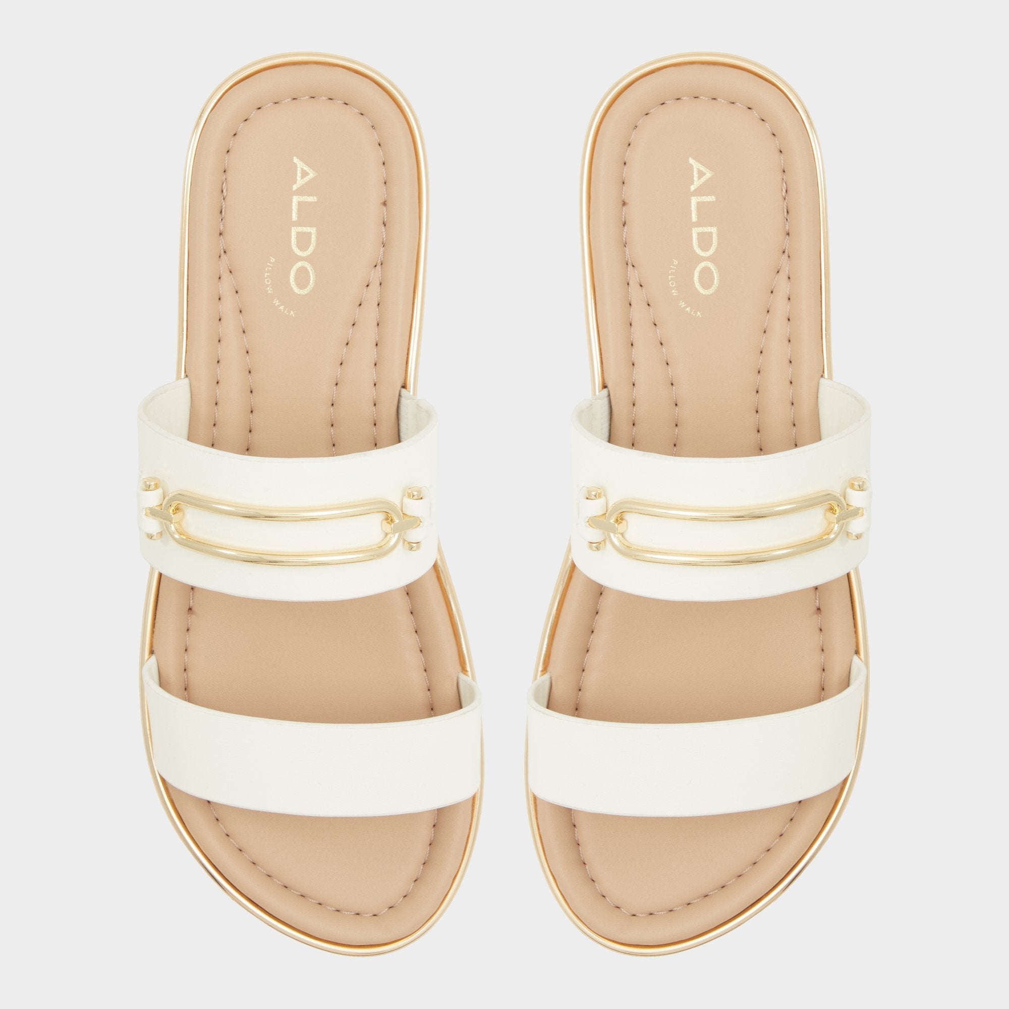 White Lagoon White Women's Strappy sandals - Slide sandal, Footbed sandal | Aldo