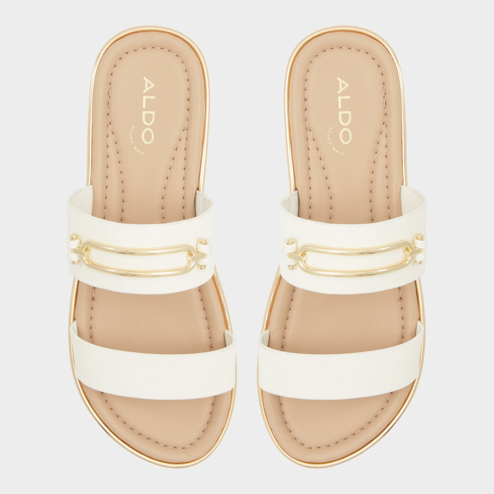White Lagoon White Women's Strappy sandals - Slide sandal, Footbed sandal | Aldo