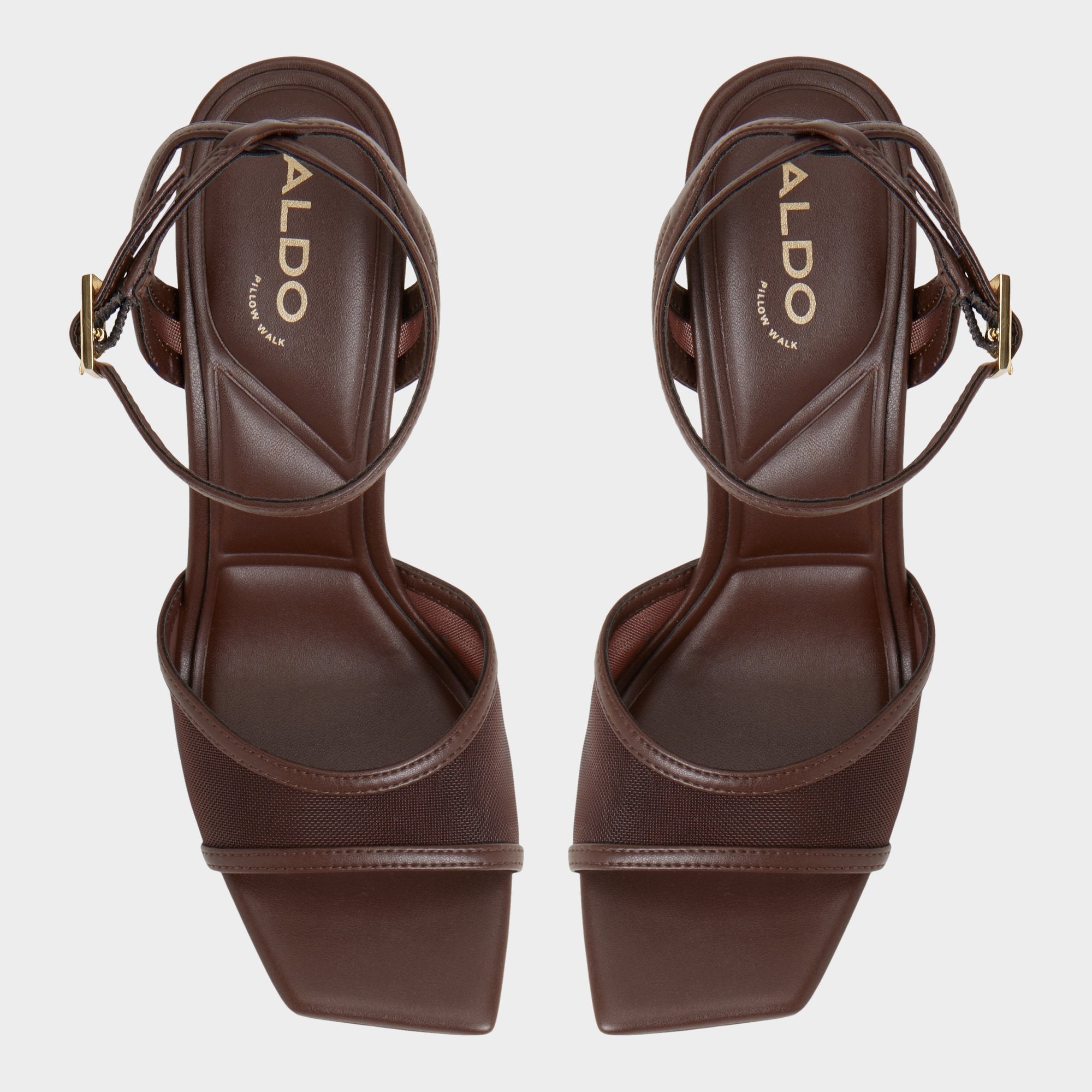 Dark Brown Sharra in Dark Brown - Strappy heeled sandal, Stiletto heel | Aldo