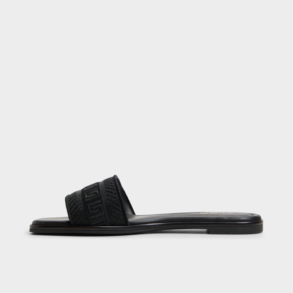 Black Oceania Black Women's Flats - Slide sandal | Aldo