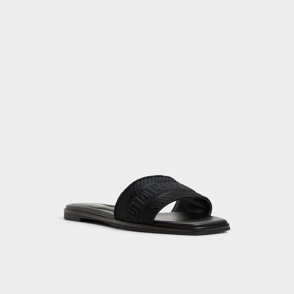 Black Oceania Black Women's Flats - Slide sandal | Aldo