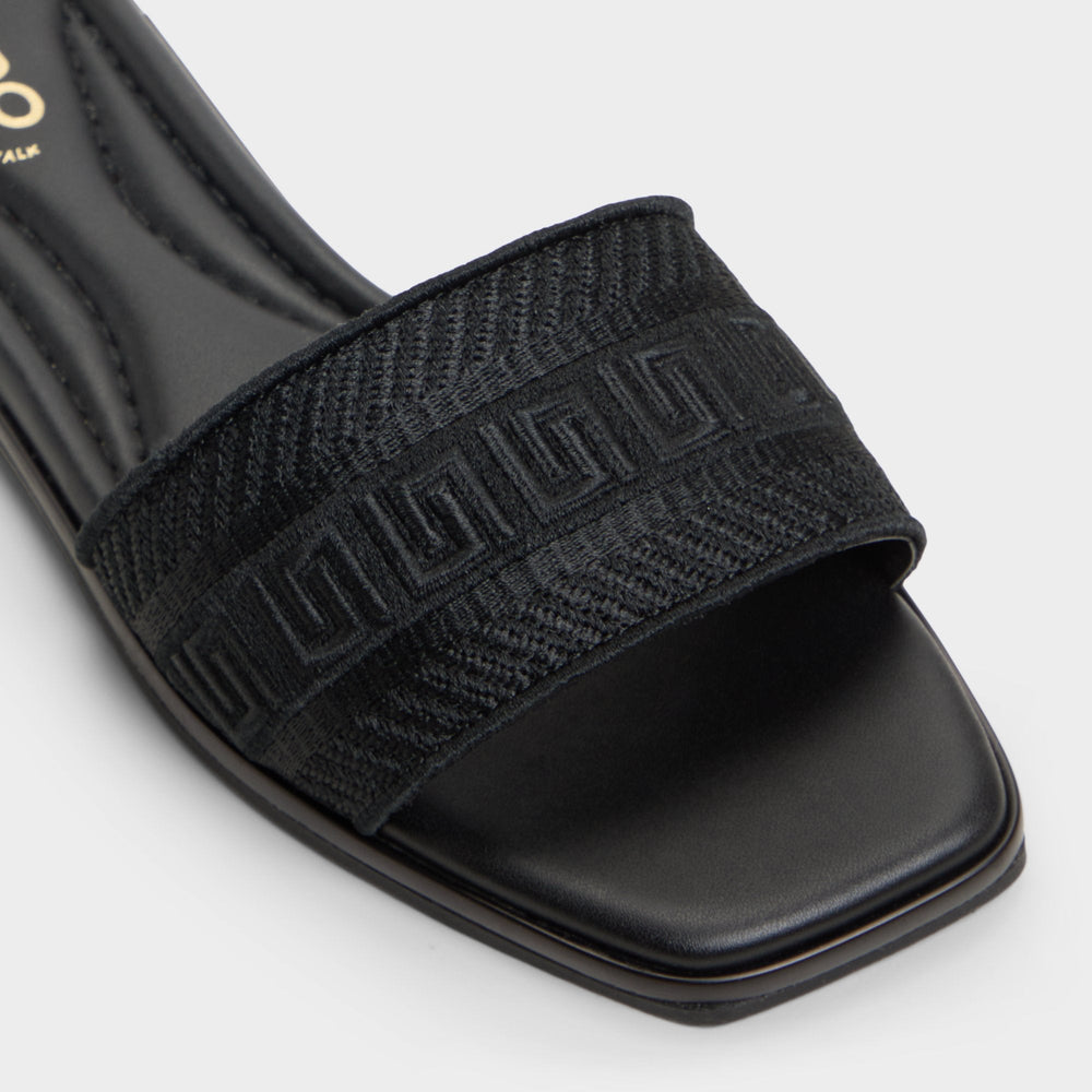 Black Oceania Black Women's Flats - Slide sandal | Aldo