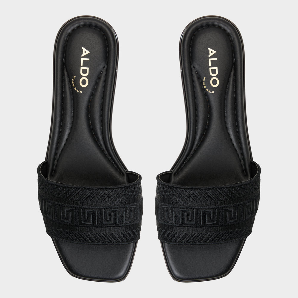 Black Oceania Black Women's Flats - Slide sandal | Aldo