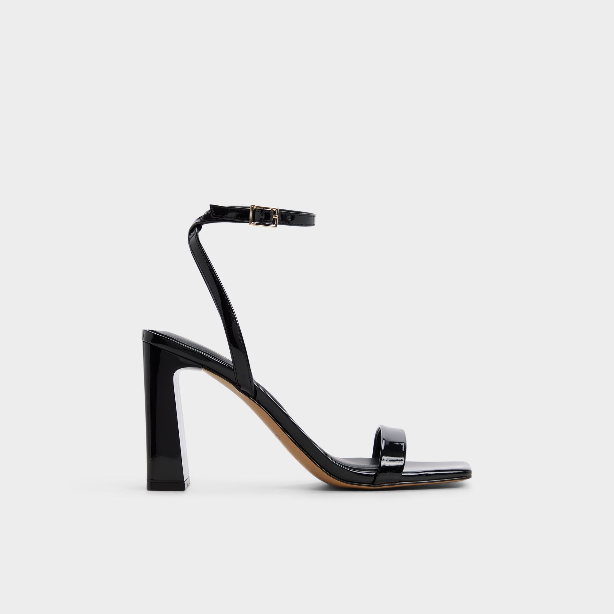 Black Azzira in Black - Strappy heeled sandal, Block heel | Aldo
