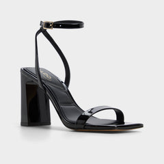 Black Azzira in Black - Strappy heeled sandal, Block heel | Aldo