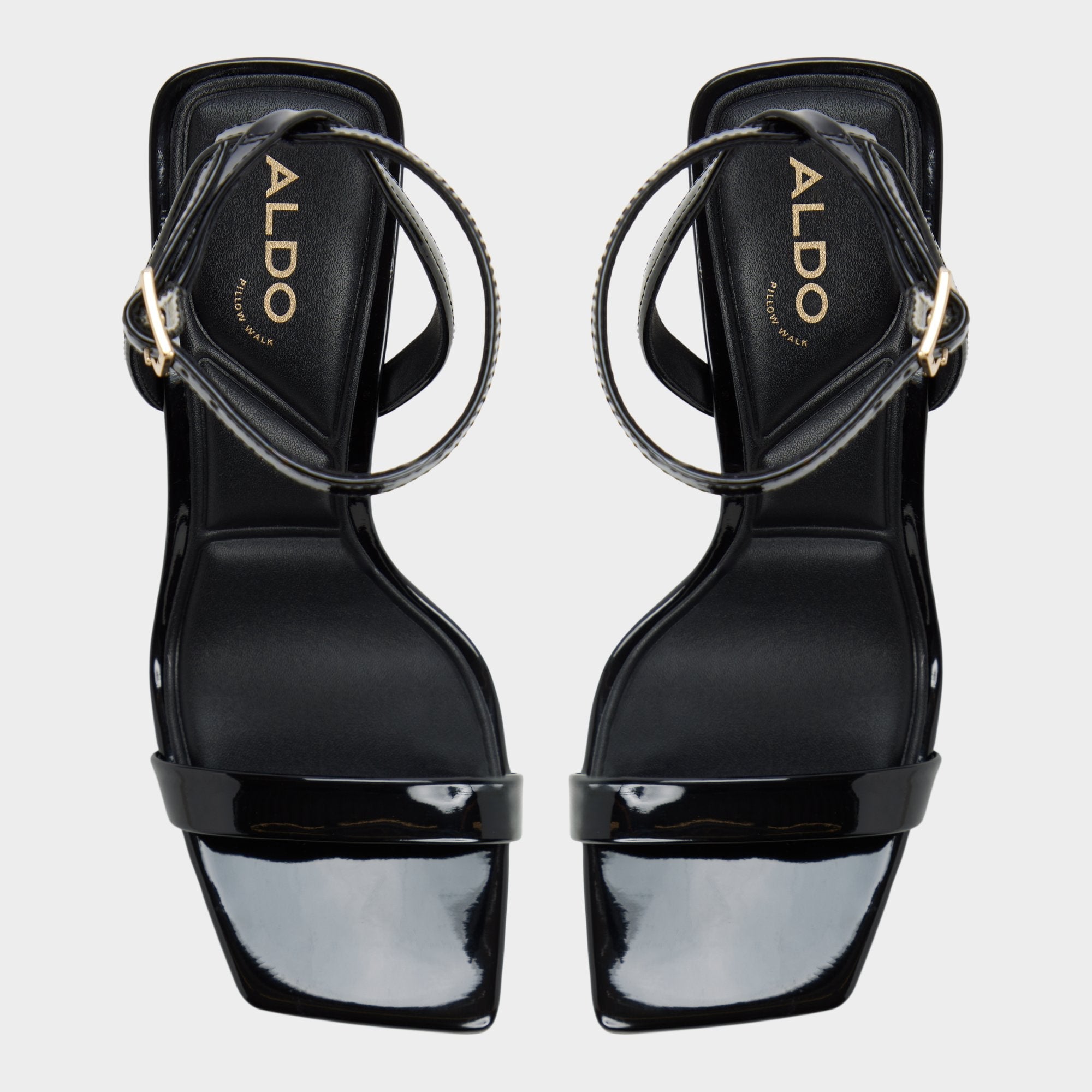 Black Azzira in Black - Strappy heeled sandal, Block heel | Aldo
